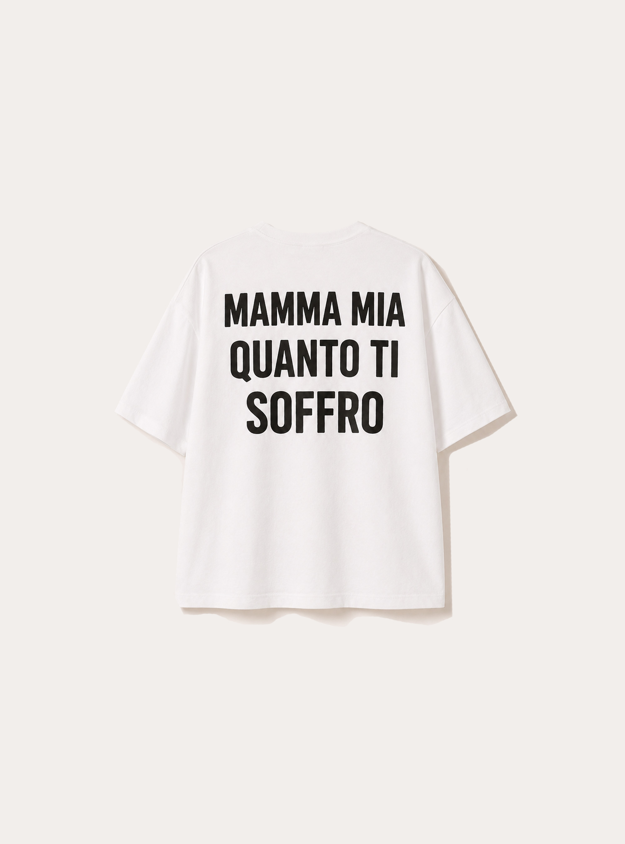 Lettering Print T-Shirt, WH1 OFF WHITE