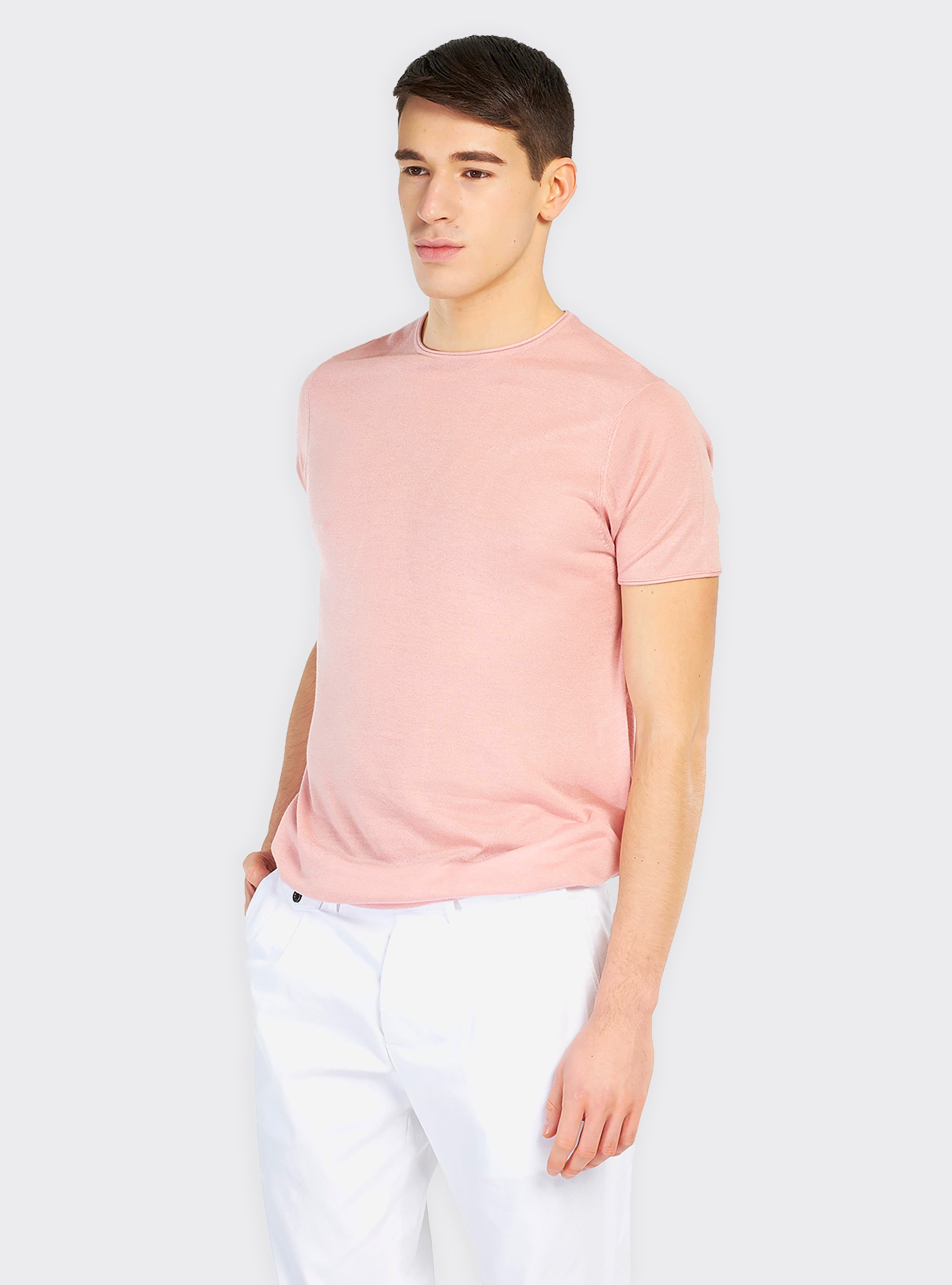 Kurzarmpullover, C4458 PINK