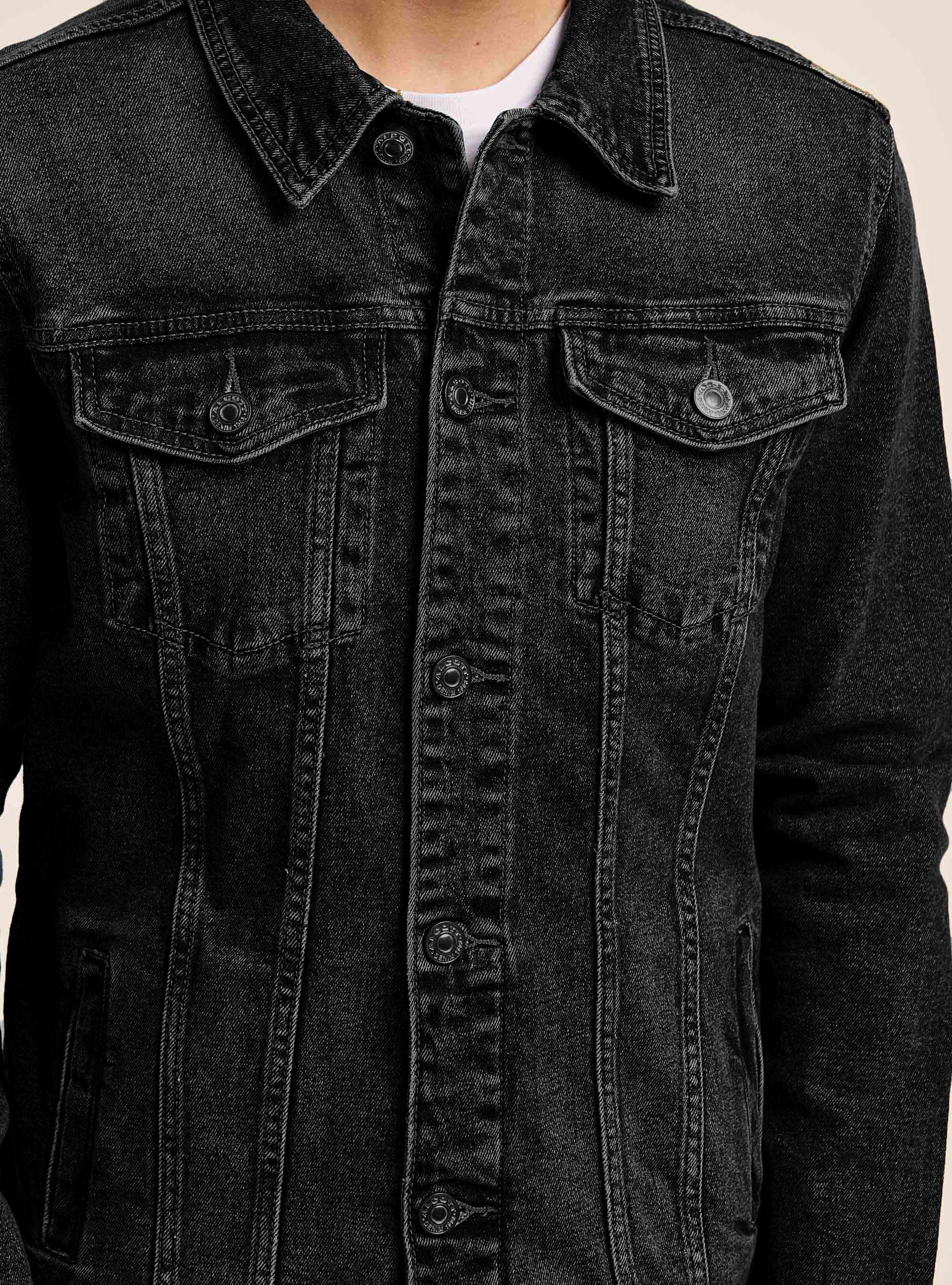 Veste en denim stretch, C109 BLACK