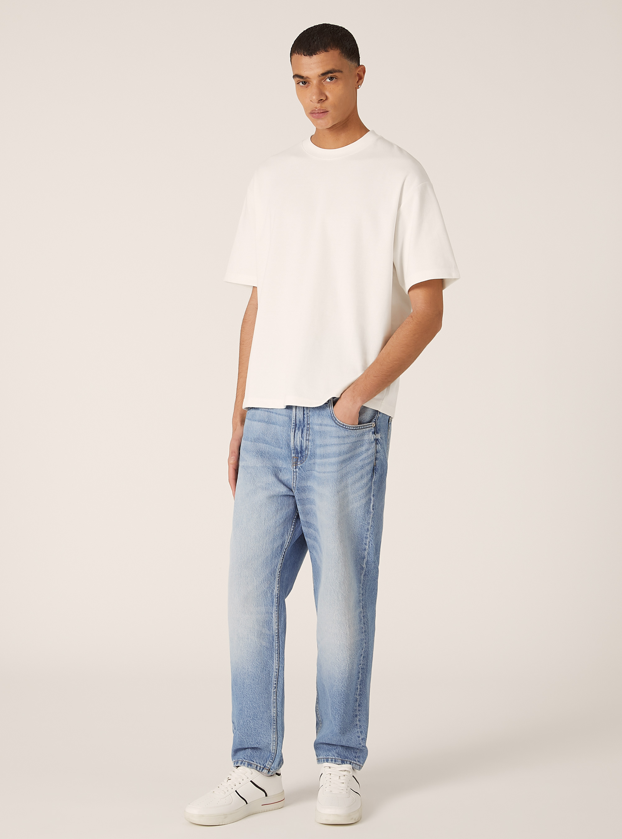 Jeans loose fit, D004 MEDIUM LIGHT BLUE