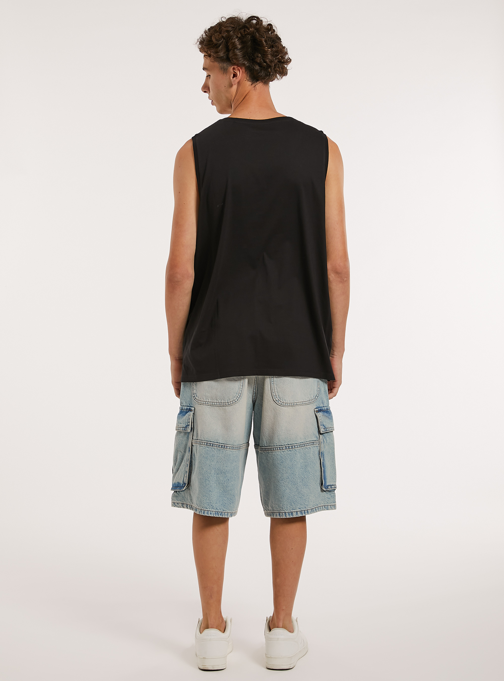 Solid-coloured comfort fit tank top, BK1 BLACK