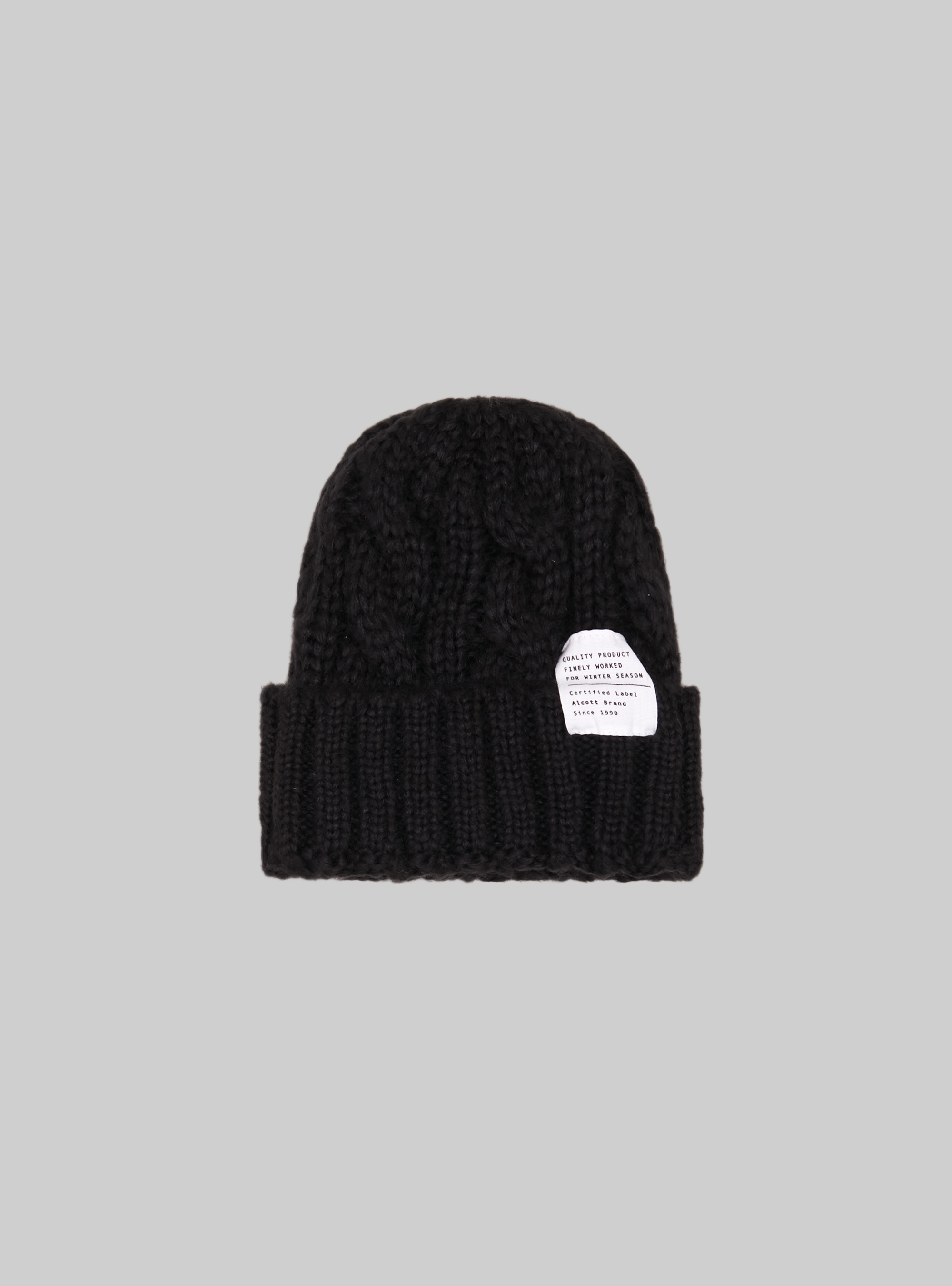 Cappello con trecce e patch, BK1 BLACK