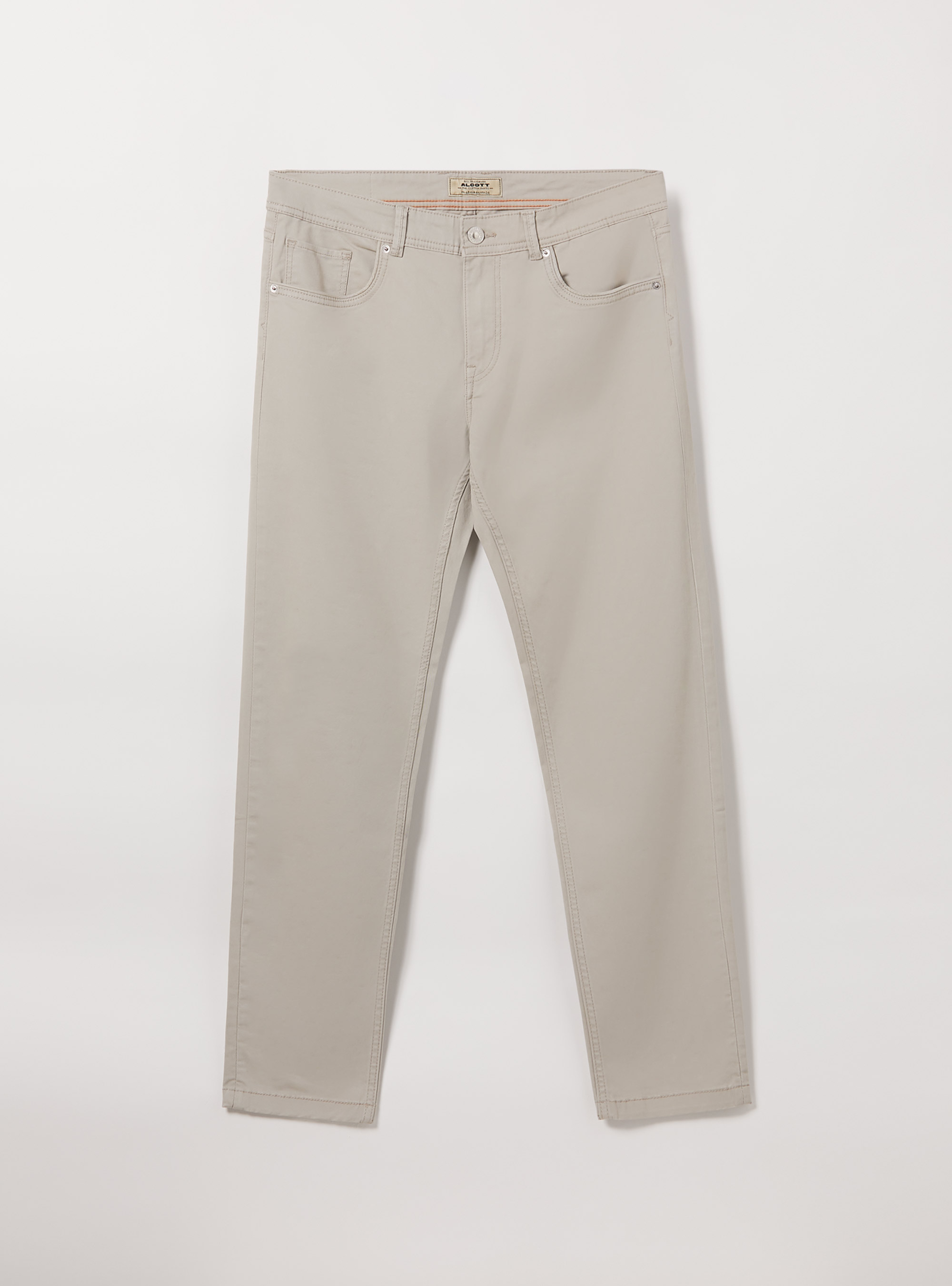 Pantaloni skinny fit in cotone, BG3 BEIGE LIGHT