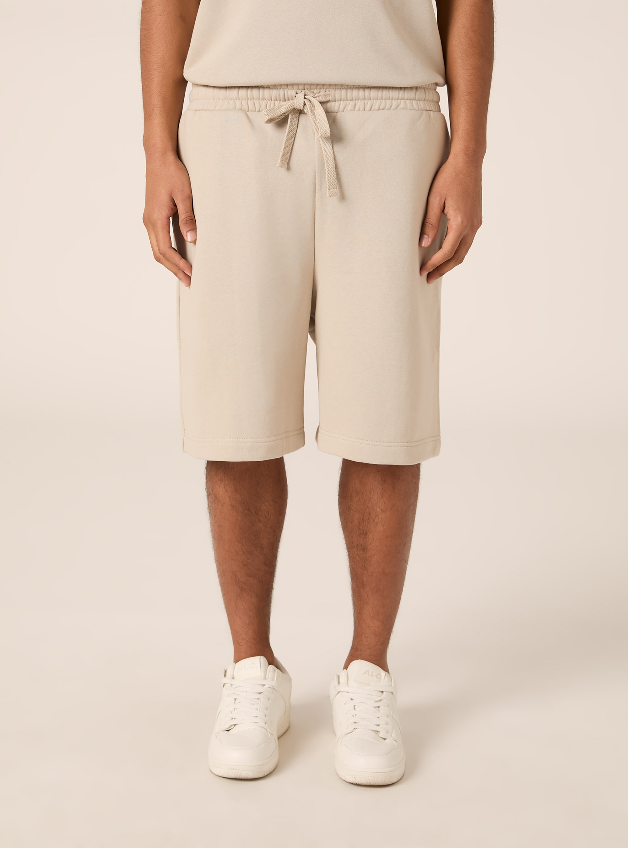 Bermuda  basico in felpa, BG1 BEIGE DARK