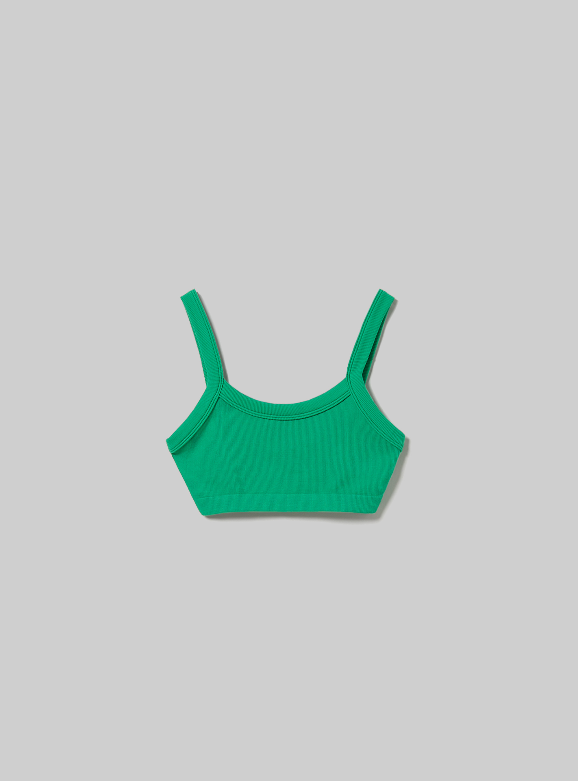 Ribbed brassiere top, GN2 GREEN MEDIUM