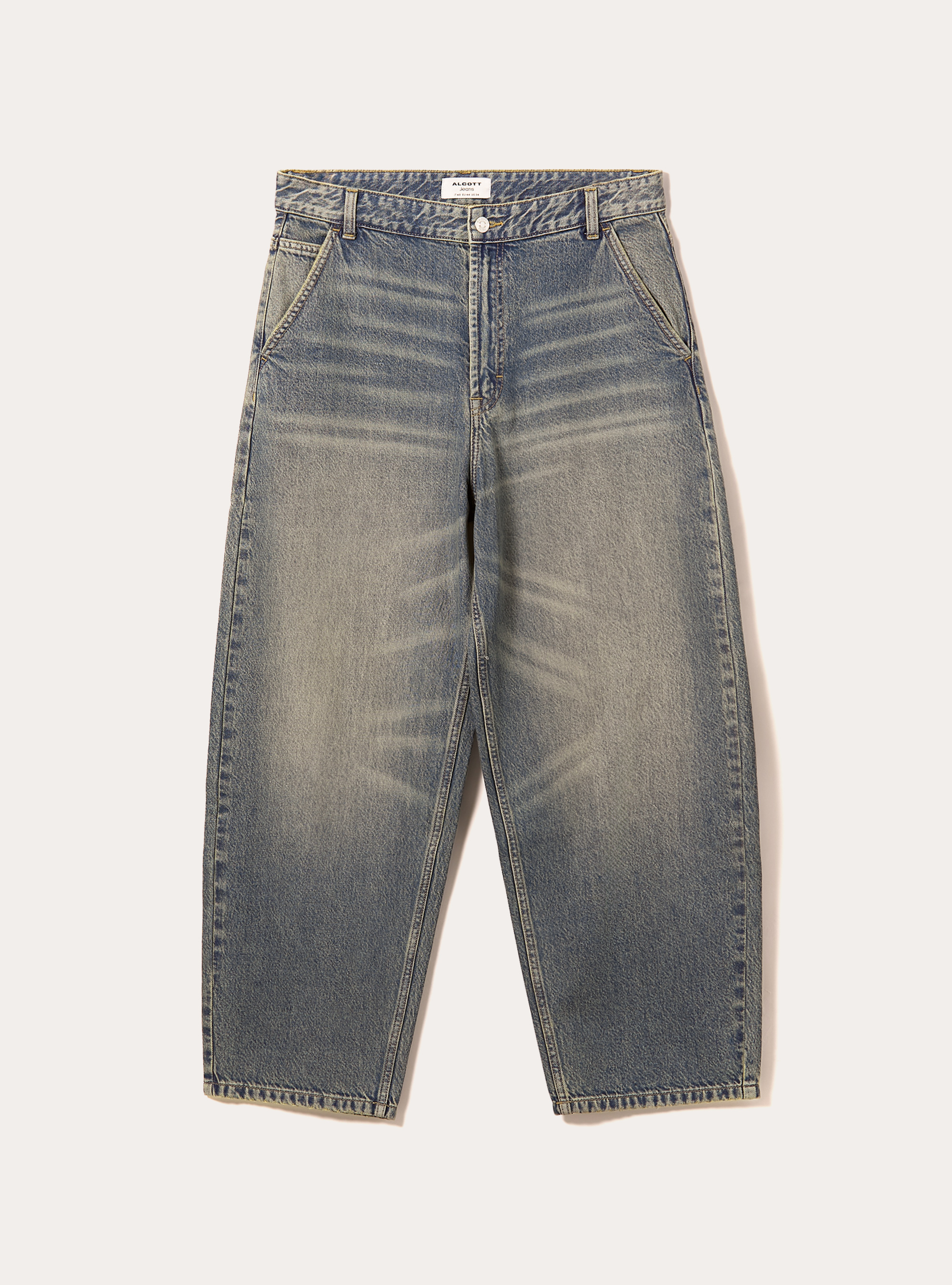 Jeans skater coupe ample, D003 MEDIUM BLUE