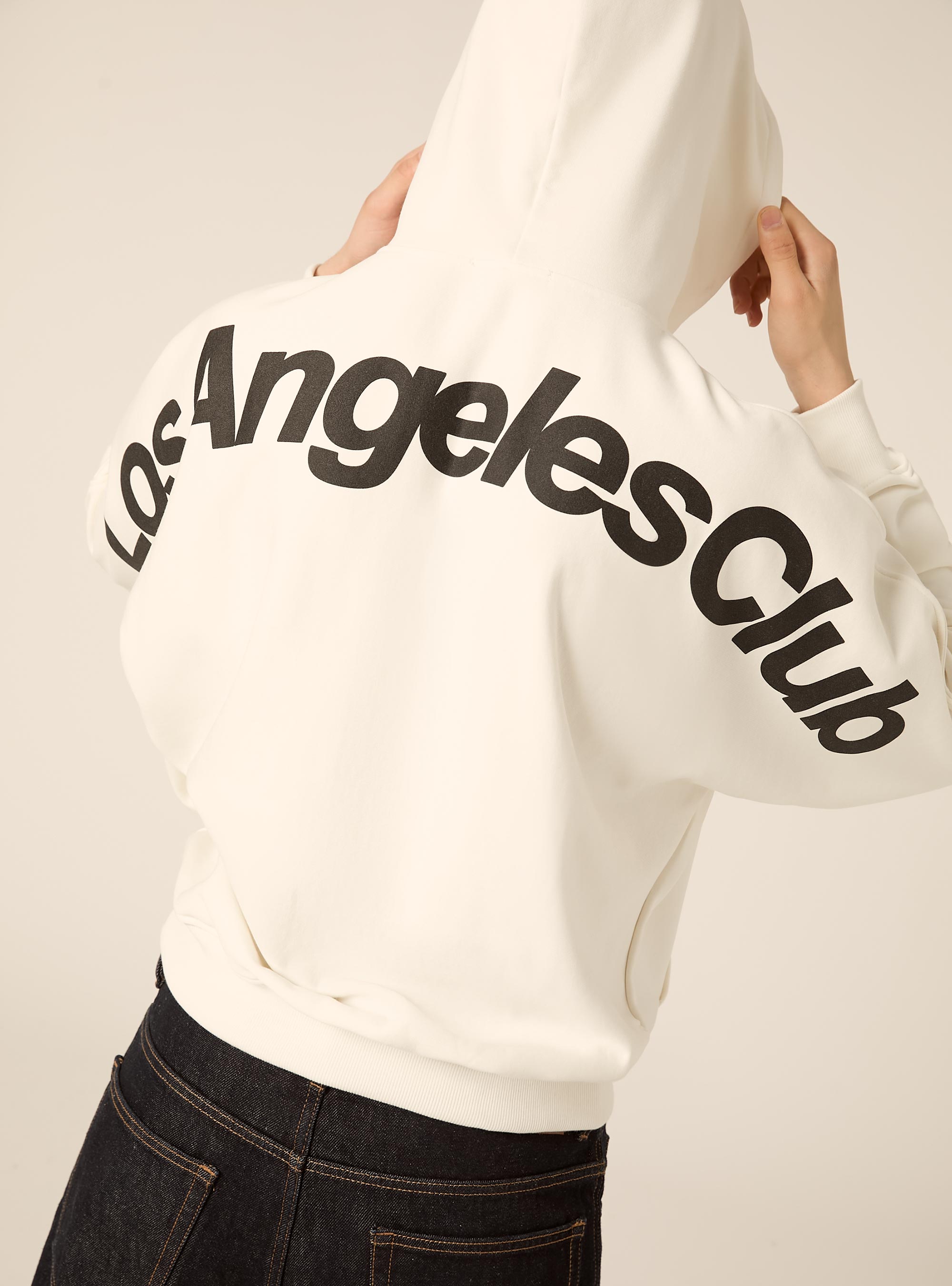 Felpa boxy con stampa puff, WH1 OFF WHITE