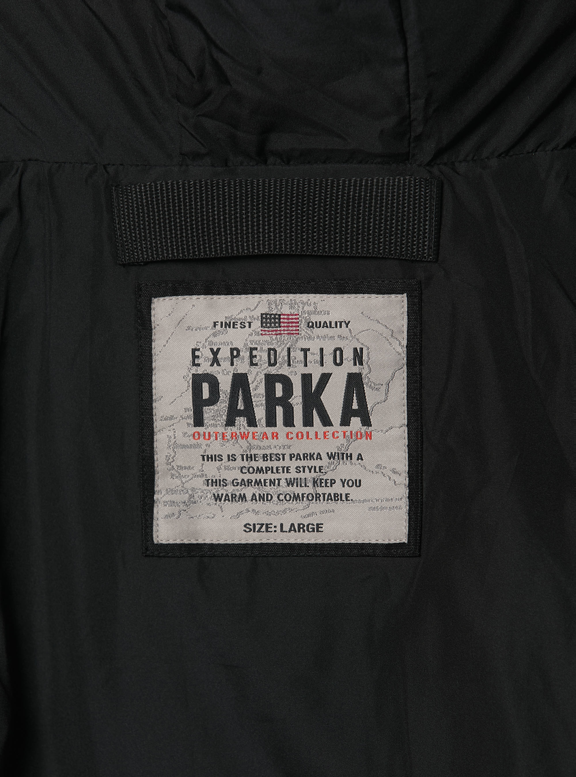 Long jacket with recycled padding, BK1 BLACK