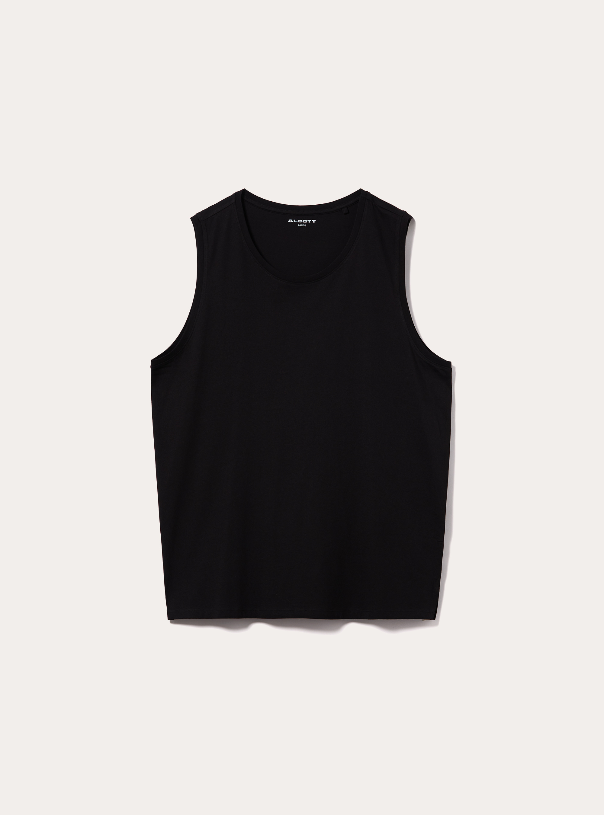 Solid-coloured comfort fit tank top, BK1 BLACK
