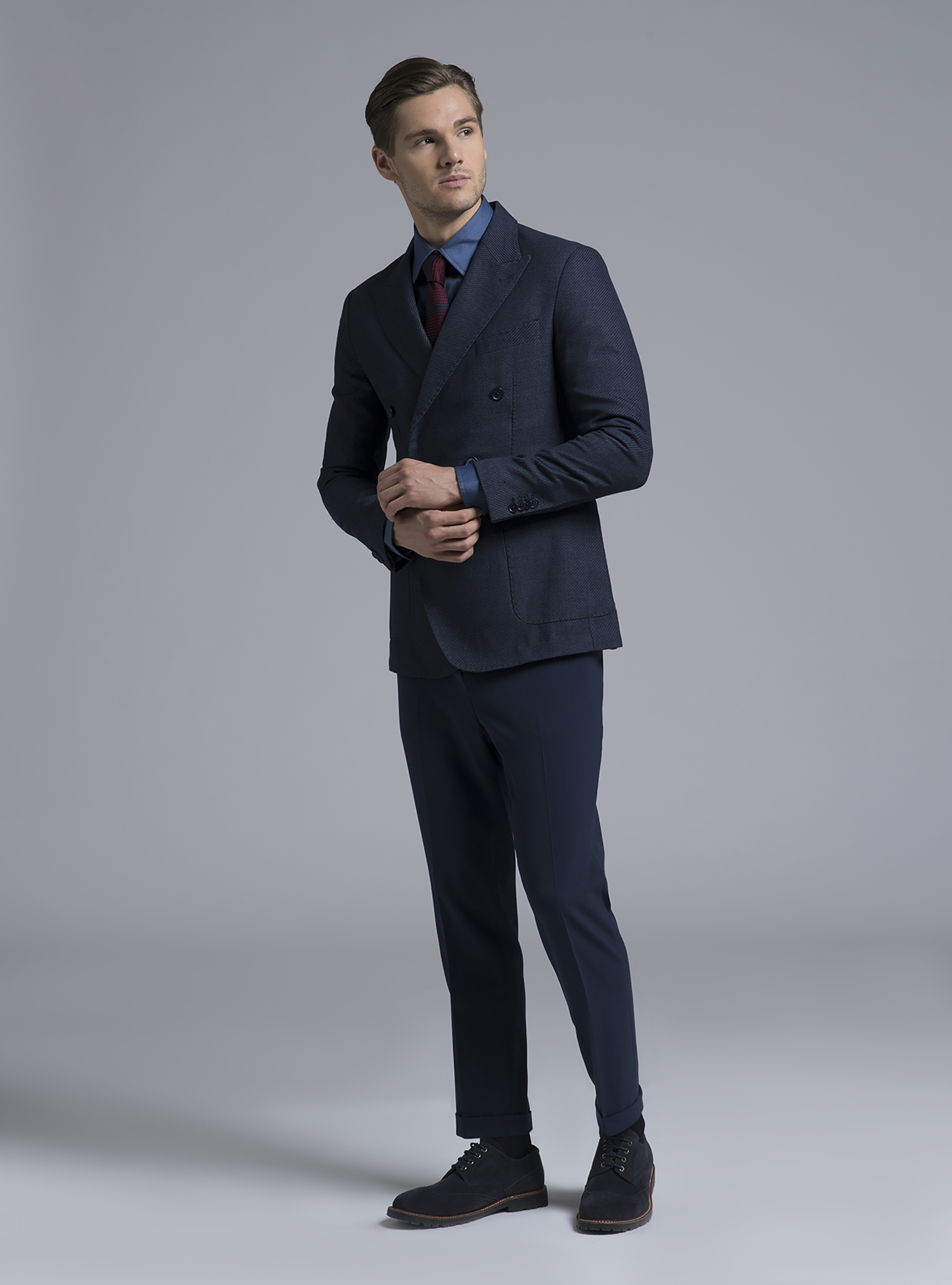 Giacca doppiopetto, BLU MARINO