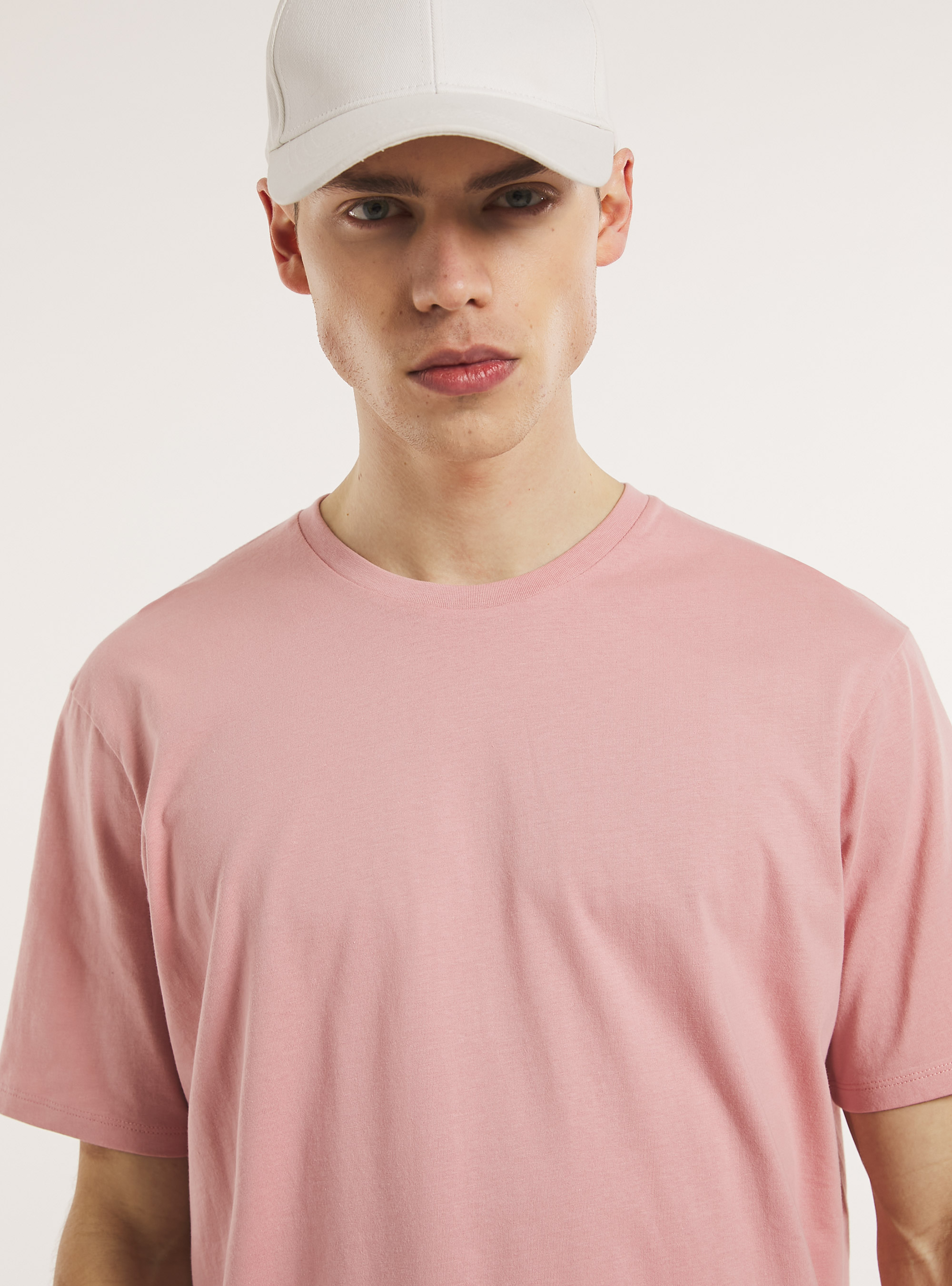 Crew-neck cotton T-shirt, PK2 PINK MEDIUM