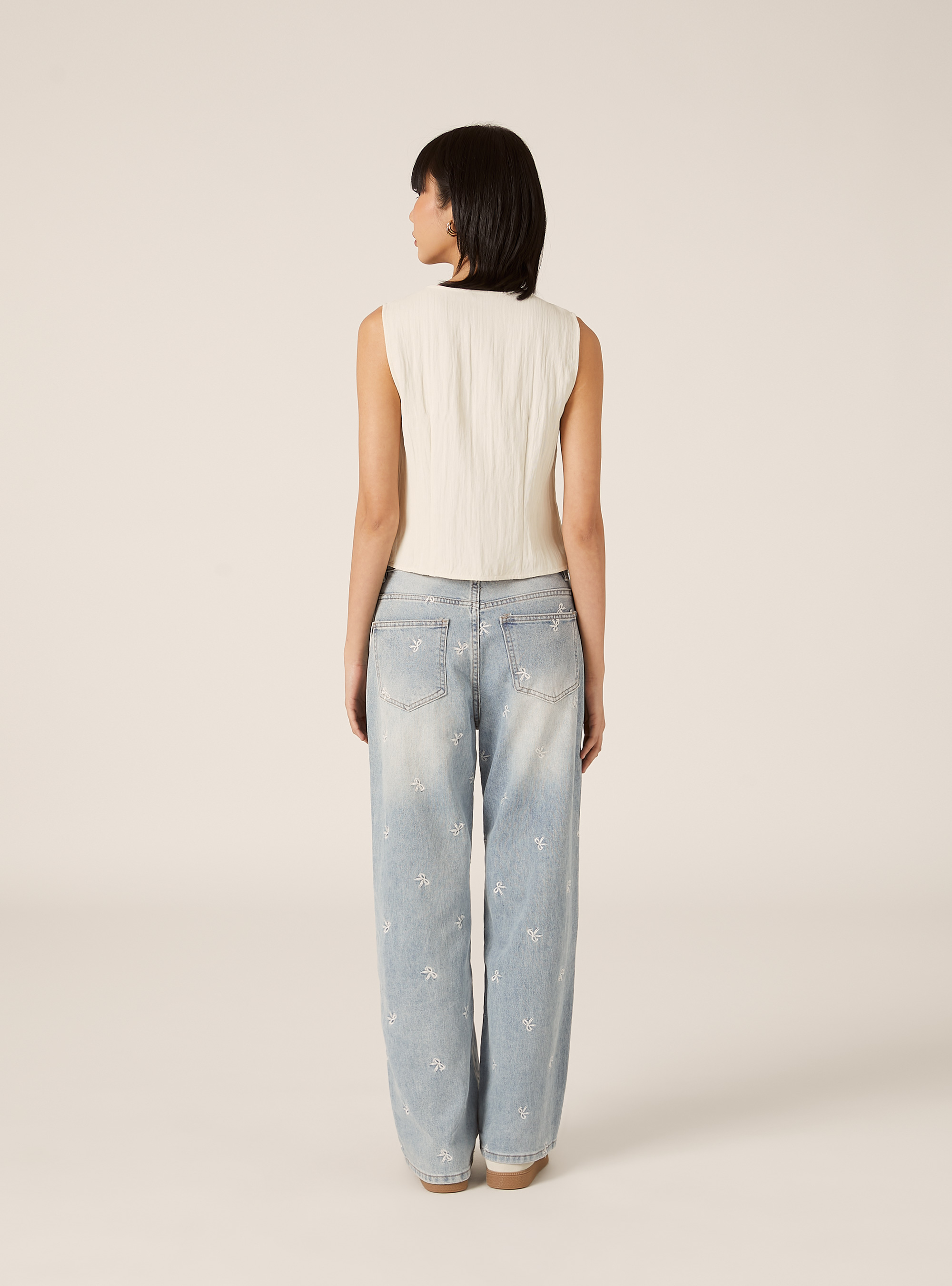 Chaleco de sastrer&iacute;a con textura, CR3 CREAM LIGHT