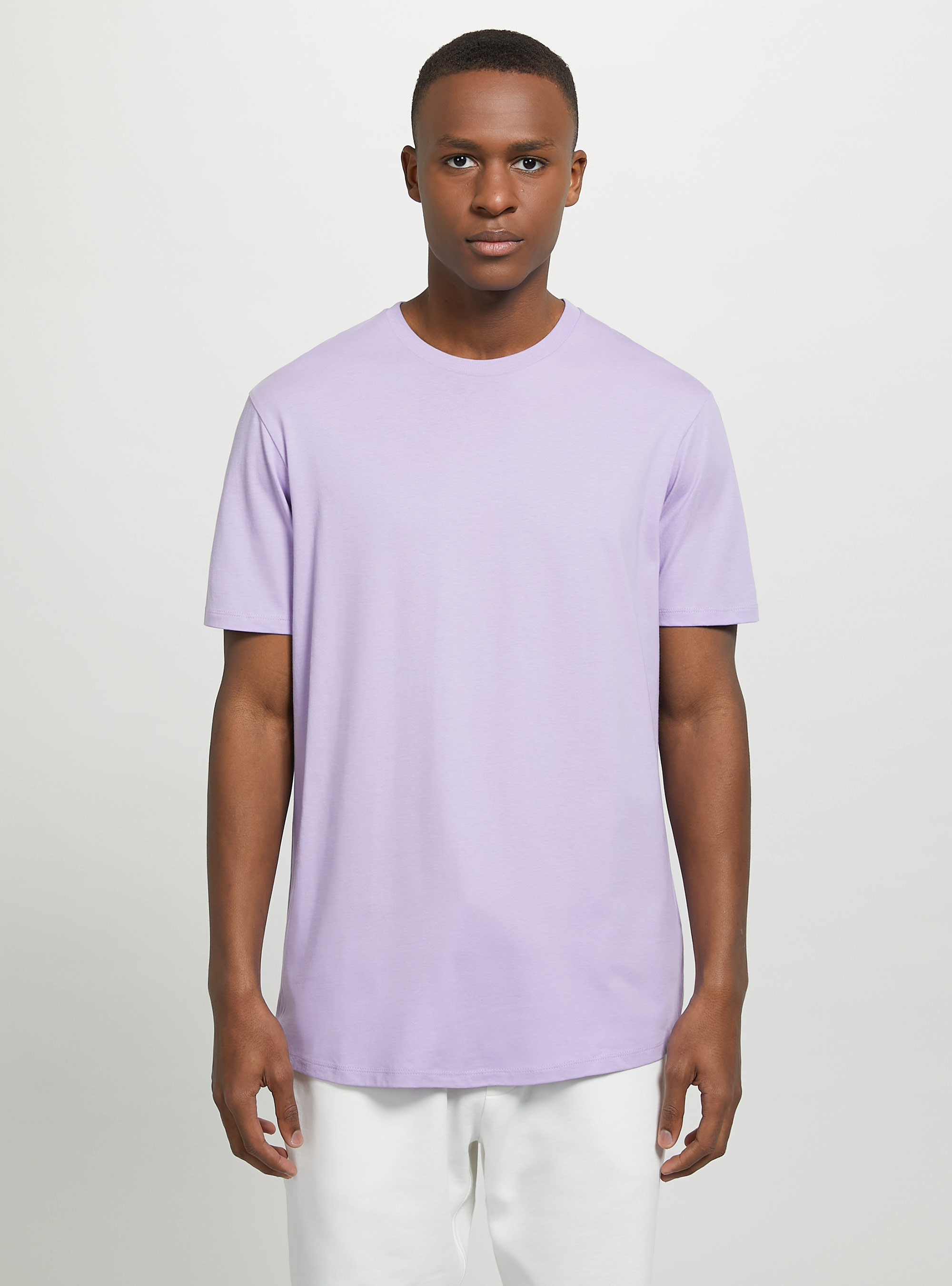 Camiseta de algod&oacute;n con cuello redondo, LC2 LILLAC MEDIUM