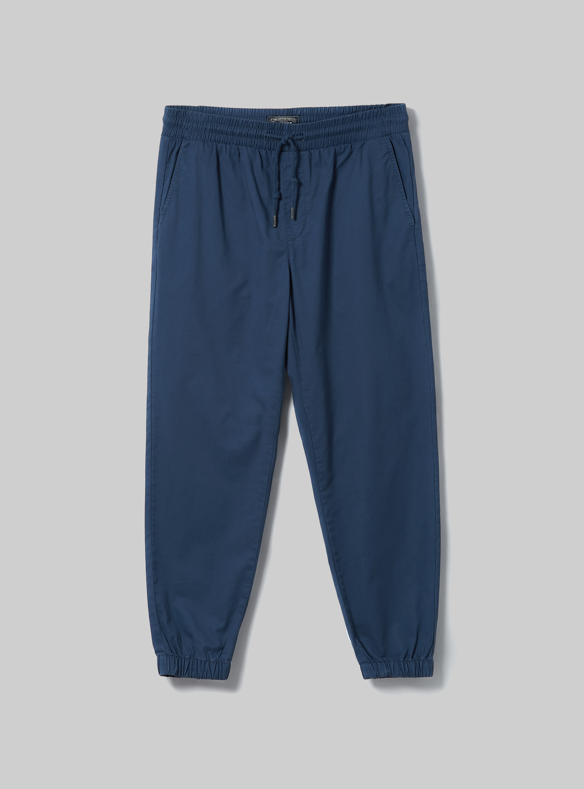 Pantalones chinos de sarga con cintura el&aacute;stica, BL2 BLUE MEDIUM