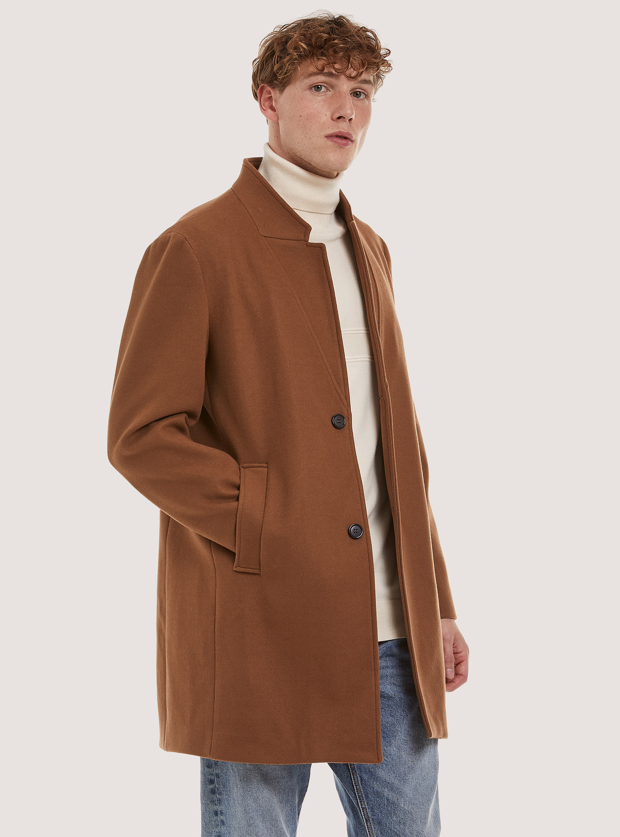 Cappotto monopetto, TB1 TOBACCO DARK