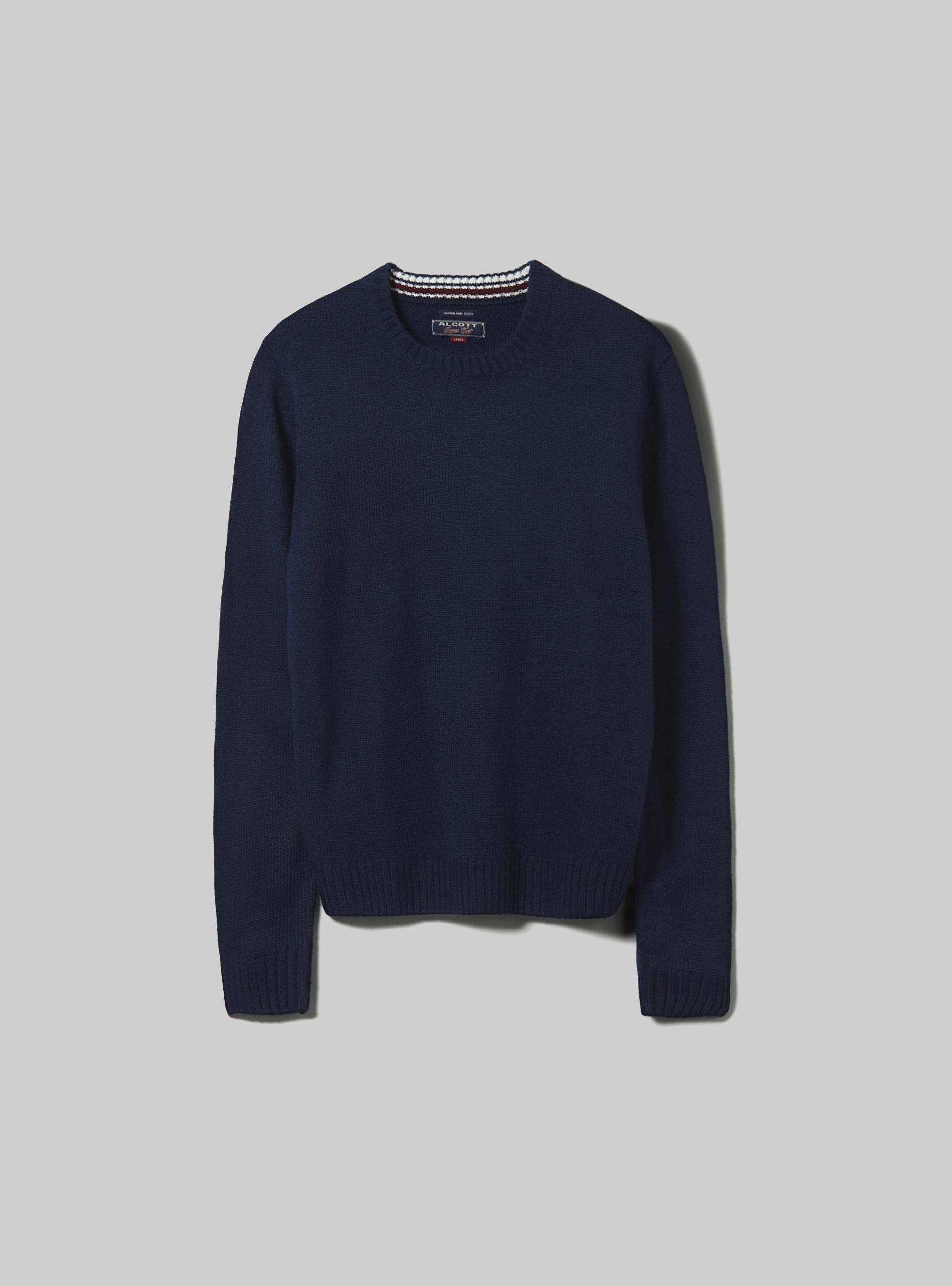 Pullover caldo effetto cachemire, MNA2 NAVY MEL MED