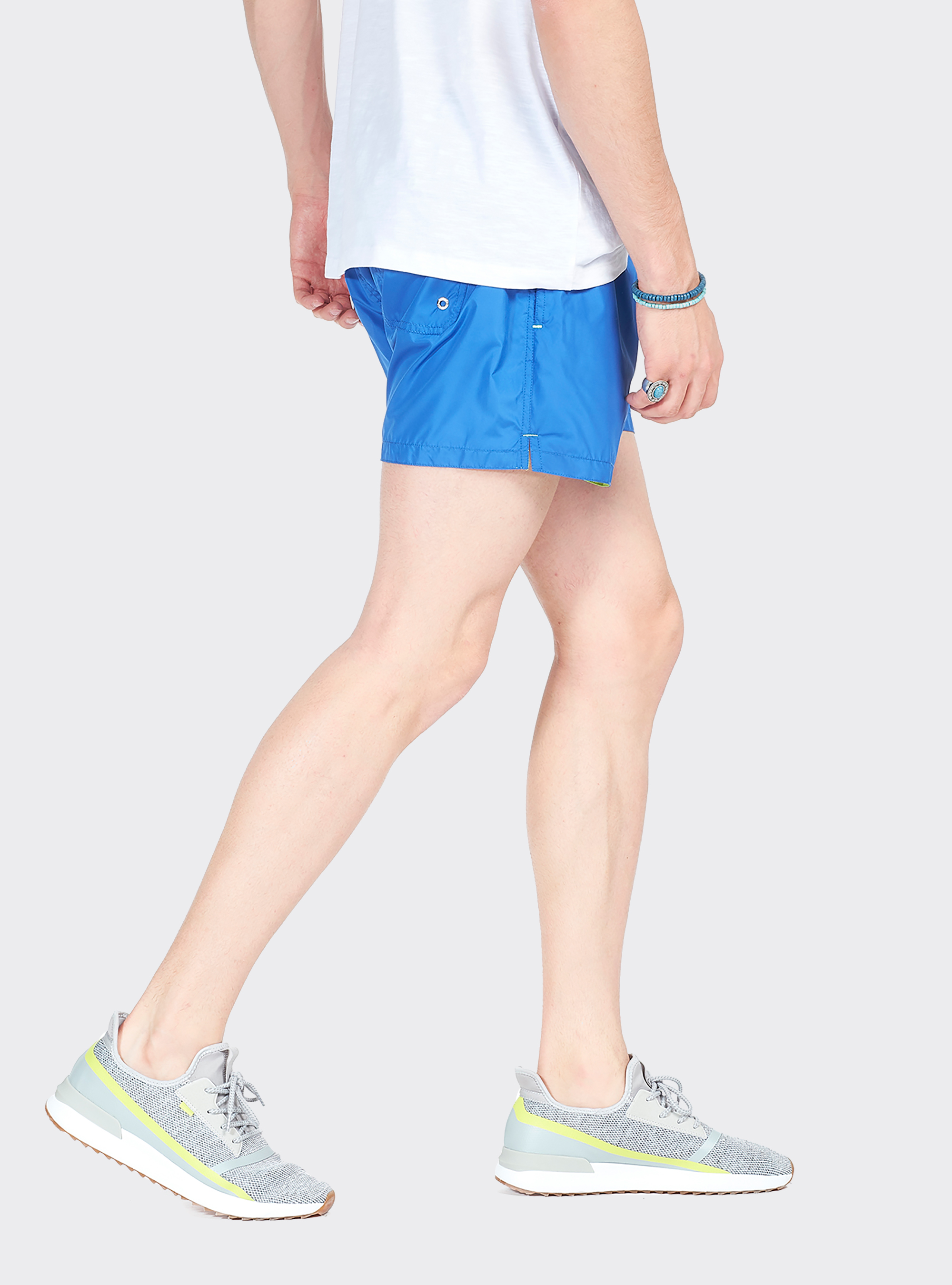 Costume con logo ricamato e cordino a contrasto, C265 ROYALE FLUO