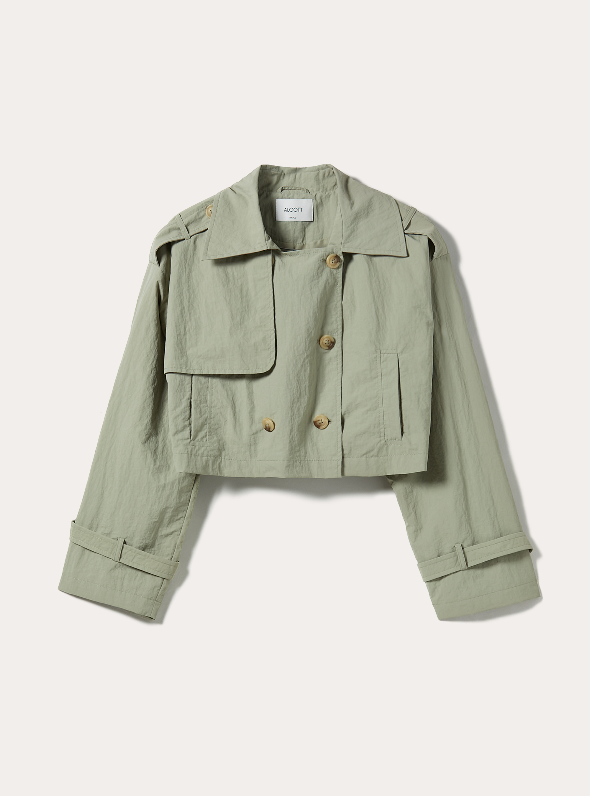 Cropped trench coat, KY3 KAKY LIGHT