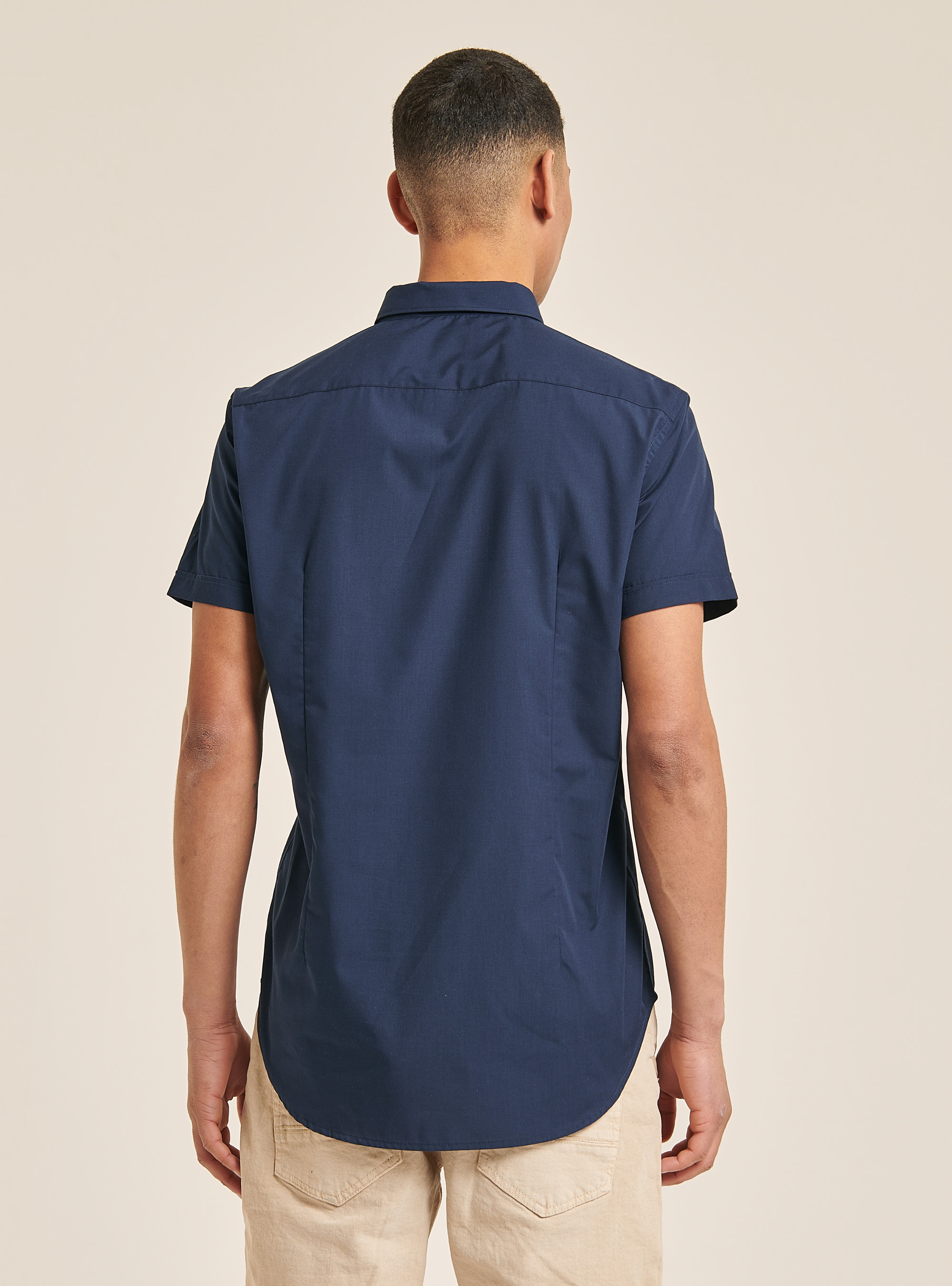 Short-sleeved shirt, BLUE