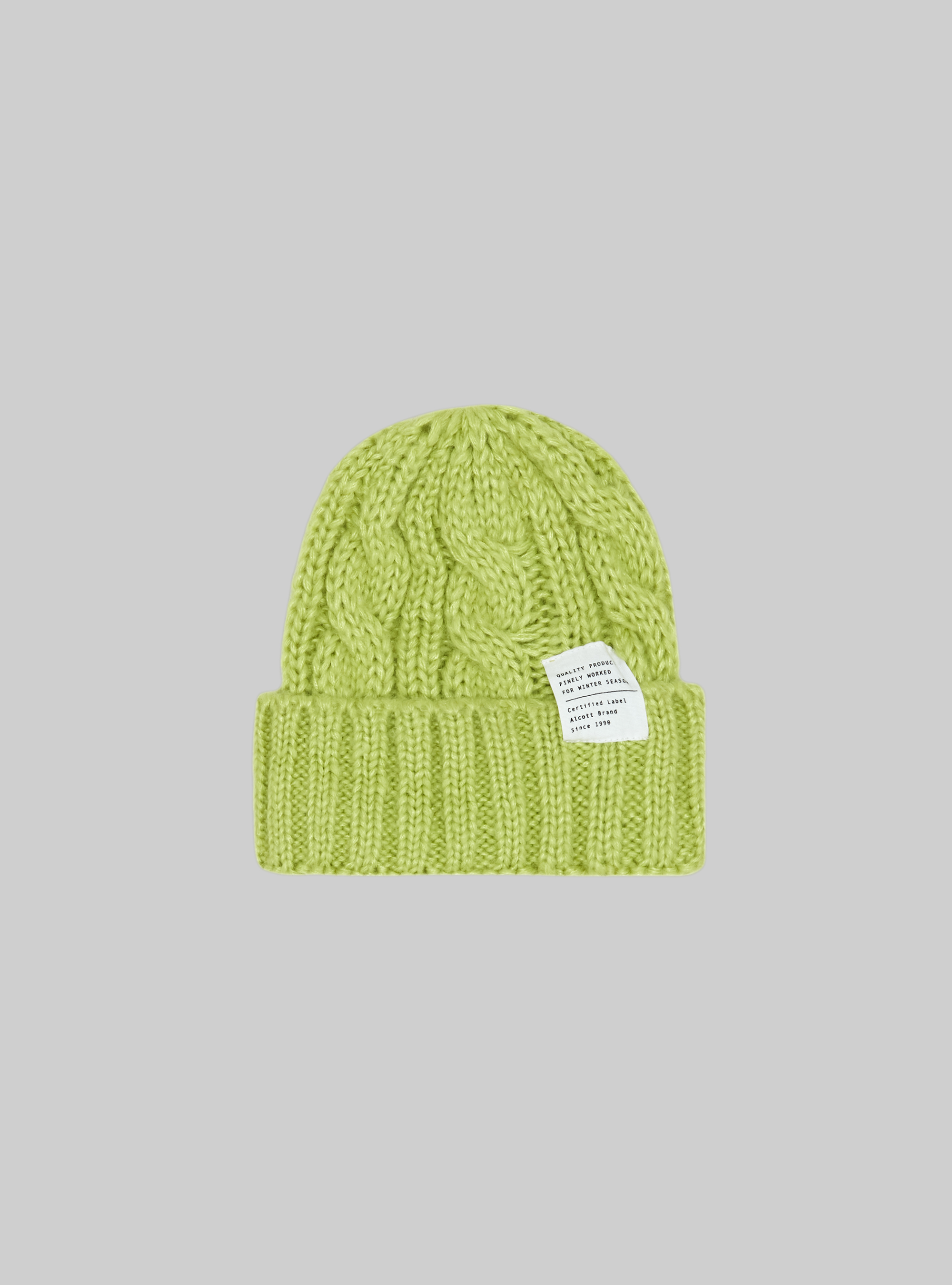 Cappello con trecce e patch, LI2 LIME MEDIUM