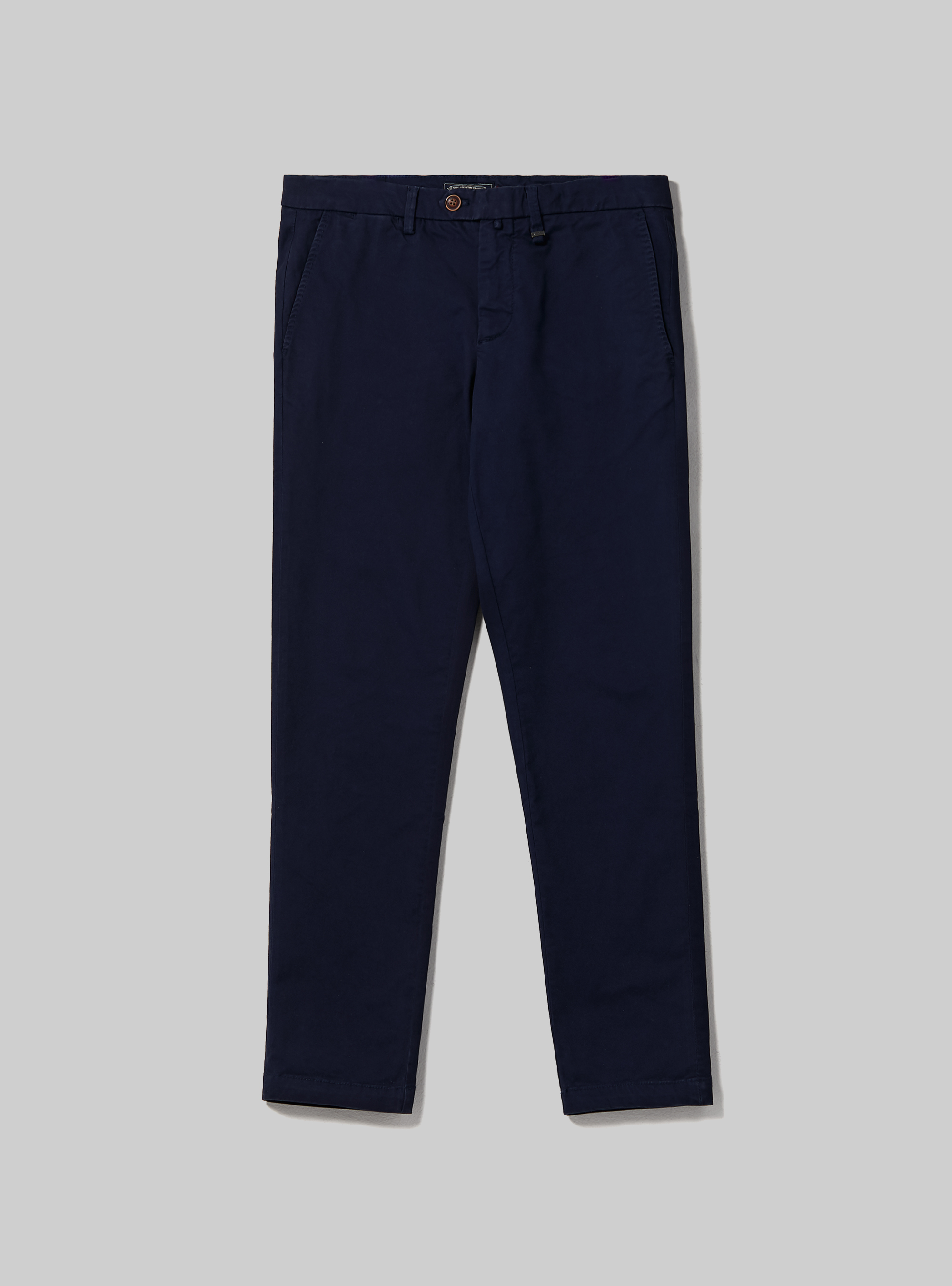 Stretch cotton twill chinos, C2201 BLUE