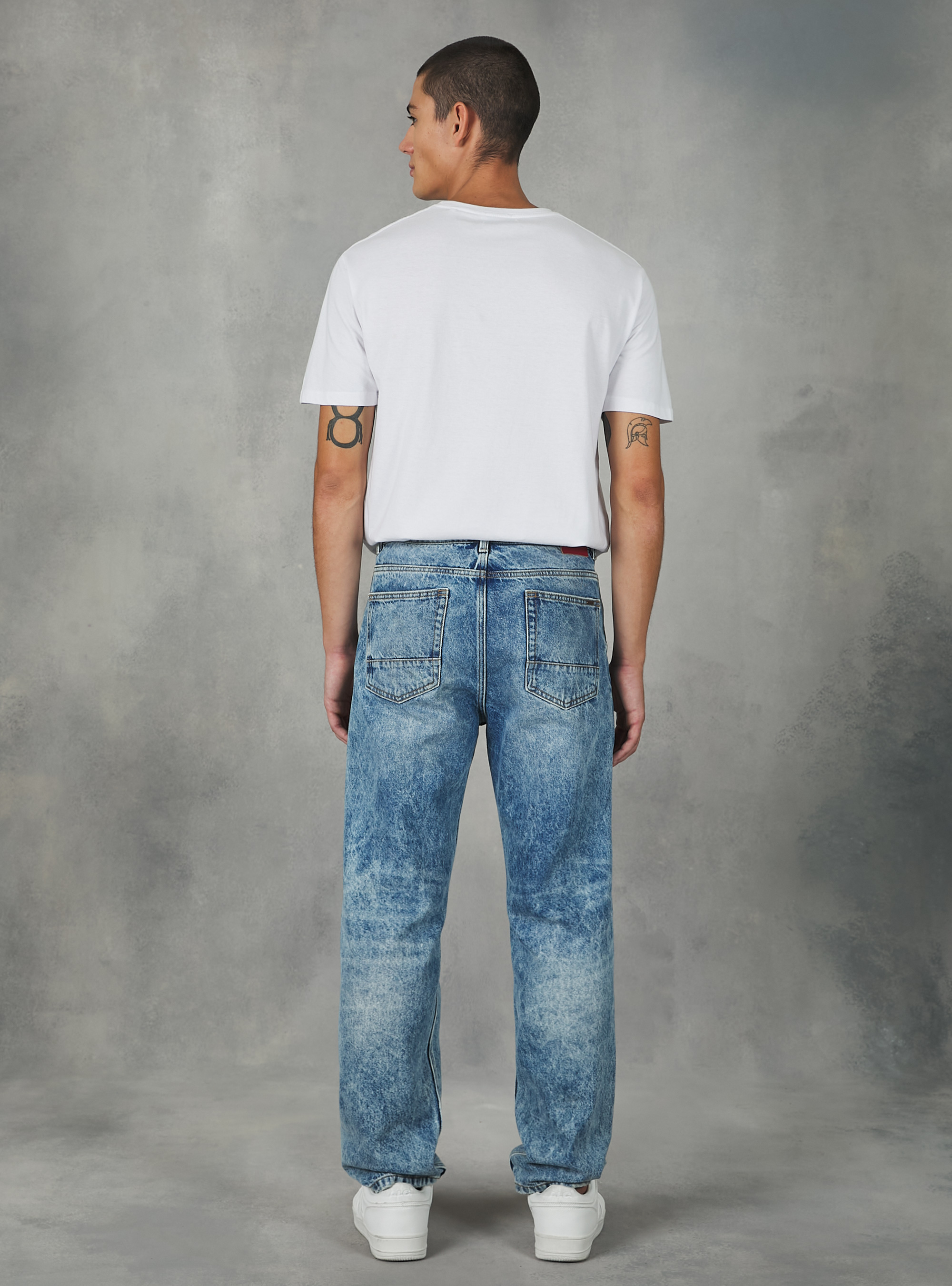 Straight Fit Cotton Jeans, D003 MEDIUM BLUE