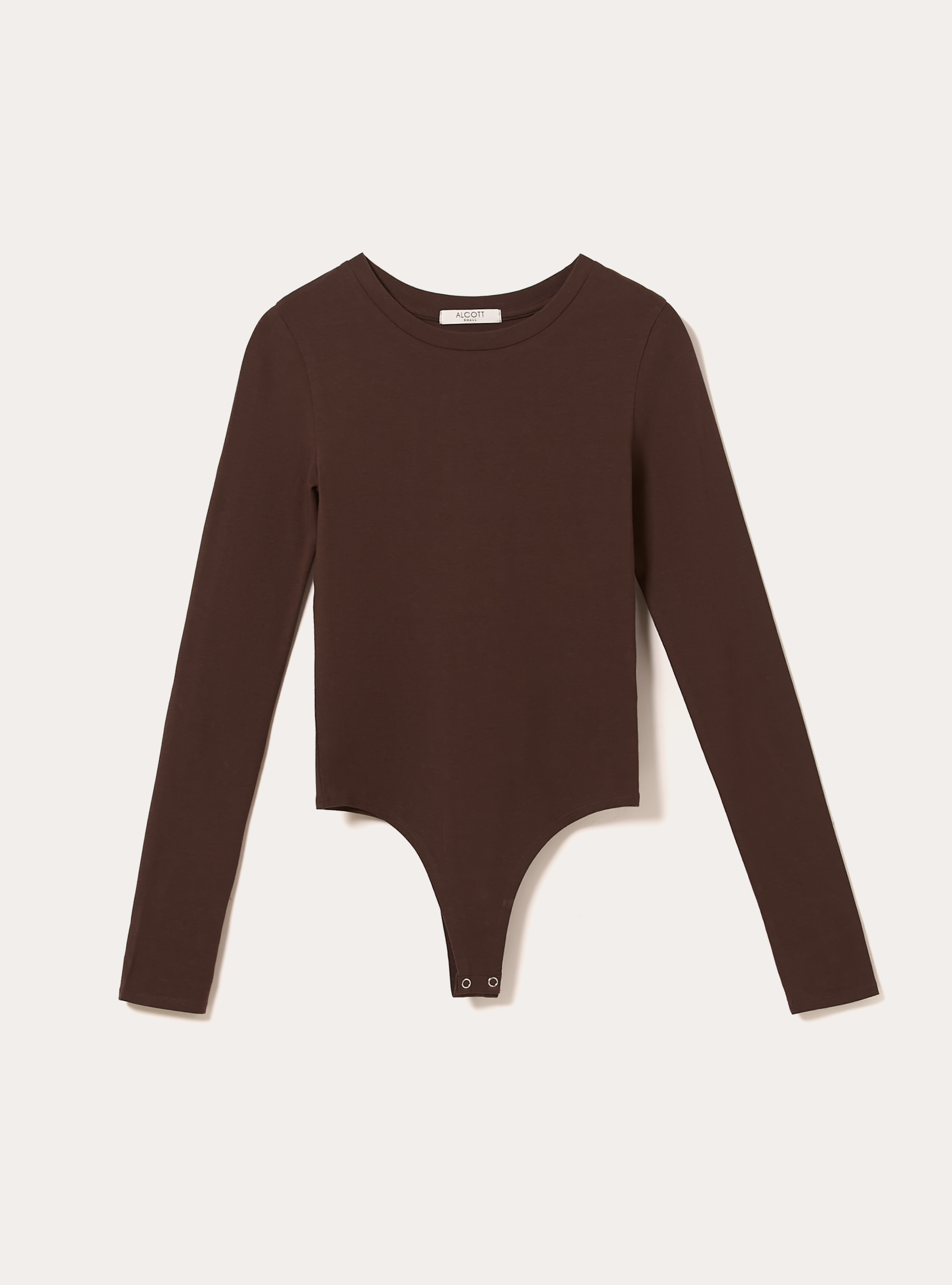 Long-sleeved bodysuit, BR1 BROWN DARK