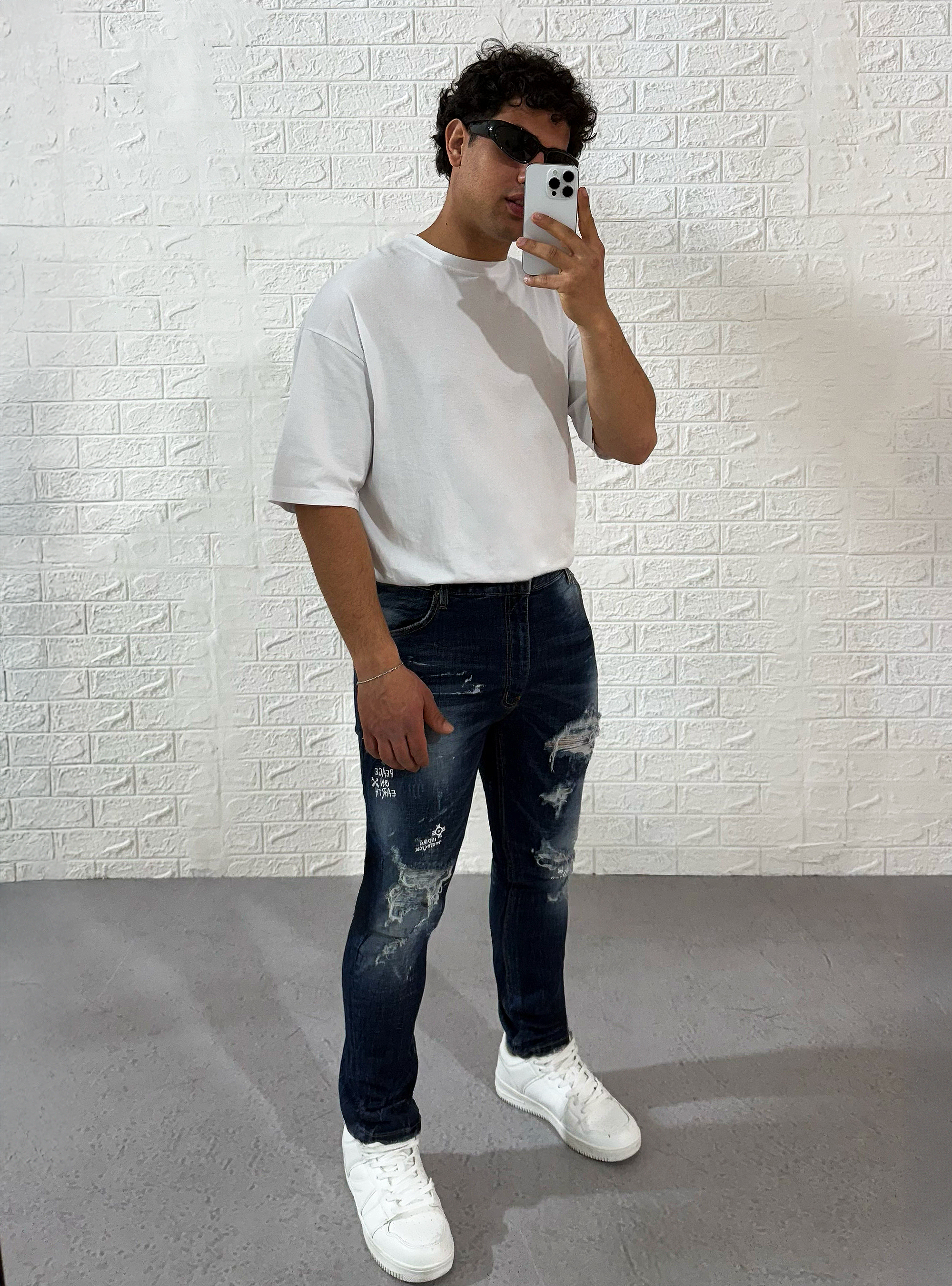 Jeans strappati BLACK BANANA, AZZURRO