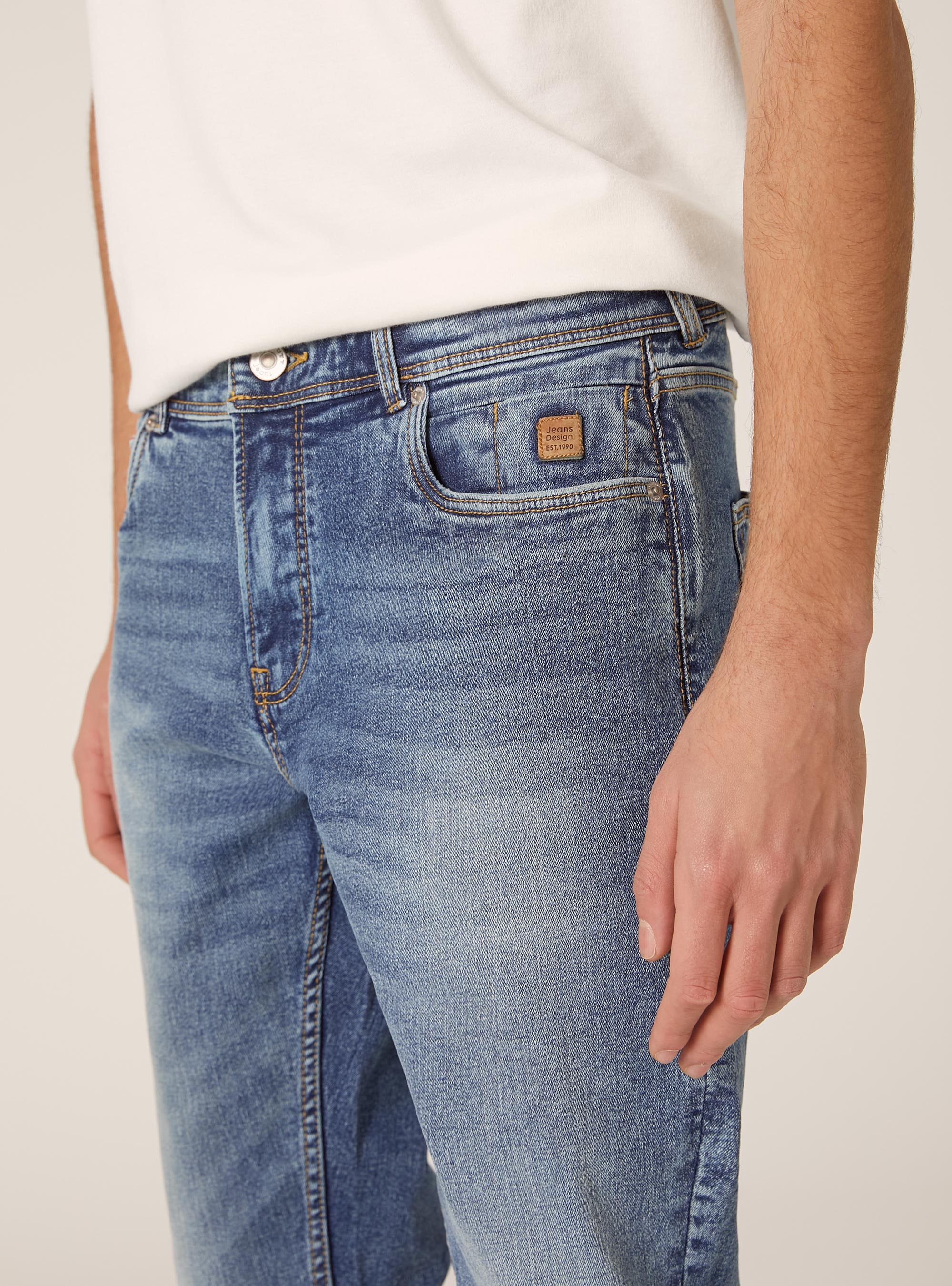 Jeans skinny fit, D004 MEDIUM LIGHT BLUE