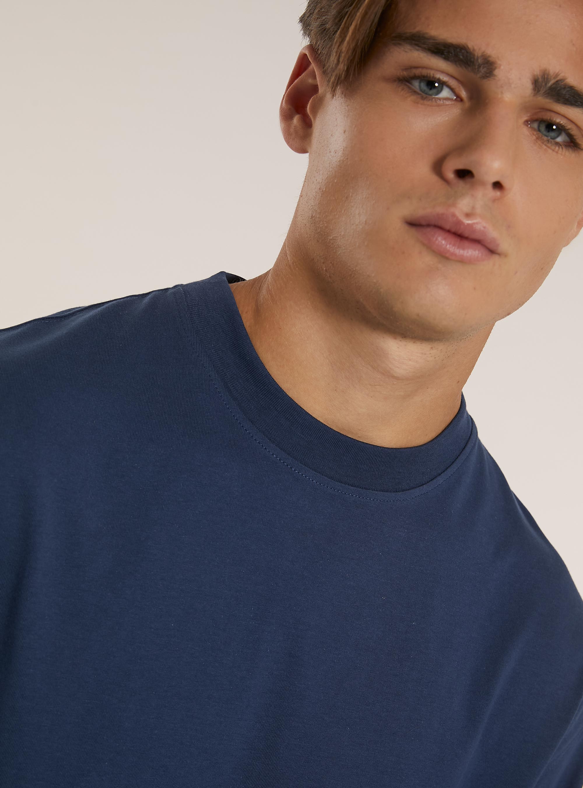 Maglietta boxy fit in cotone, BL3 BLUE LIGHT