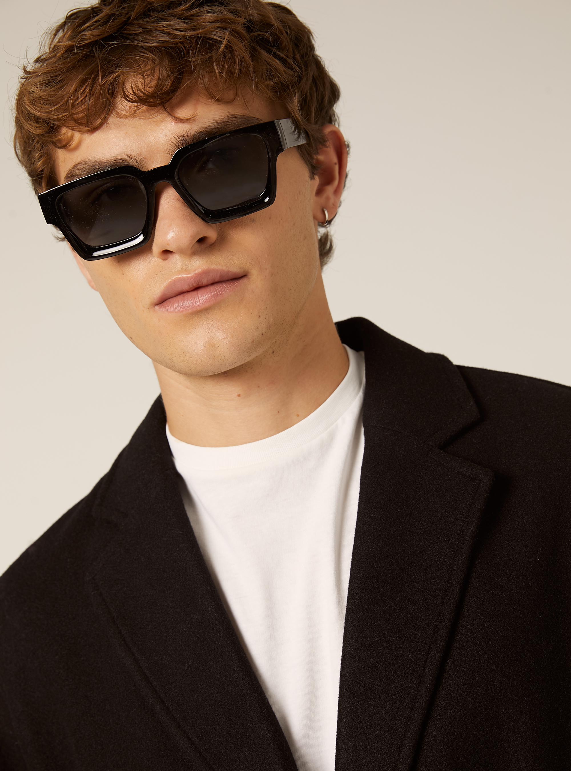 Unlined single-breasted coat, BK1 BLACK