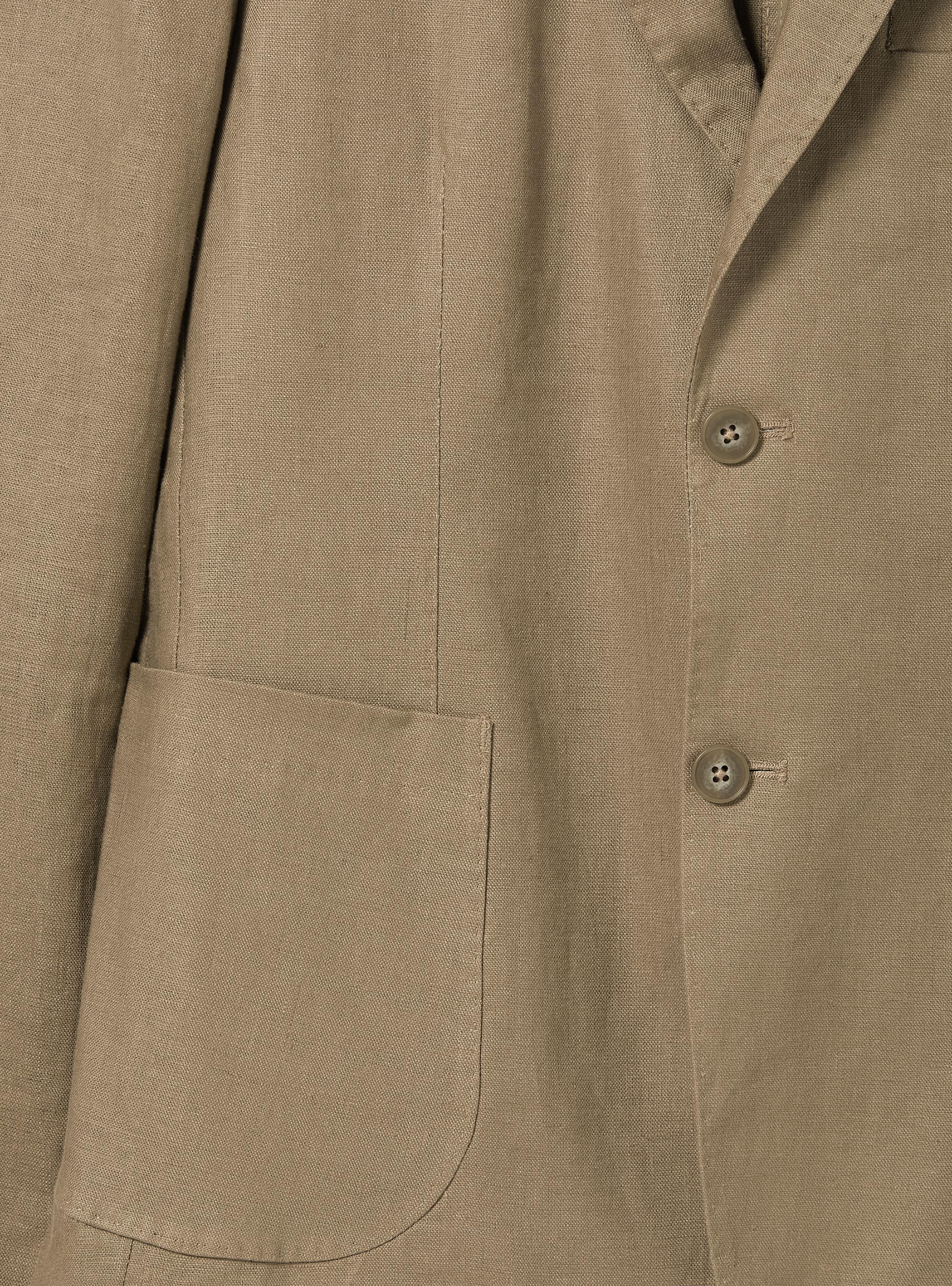 Pure linen jacket, BG1 BEIGE DARK