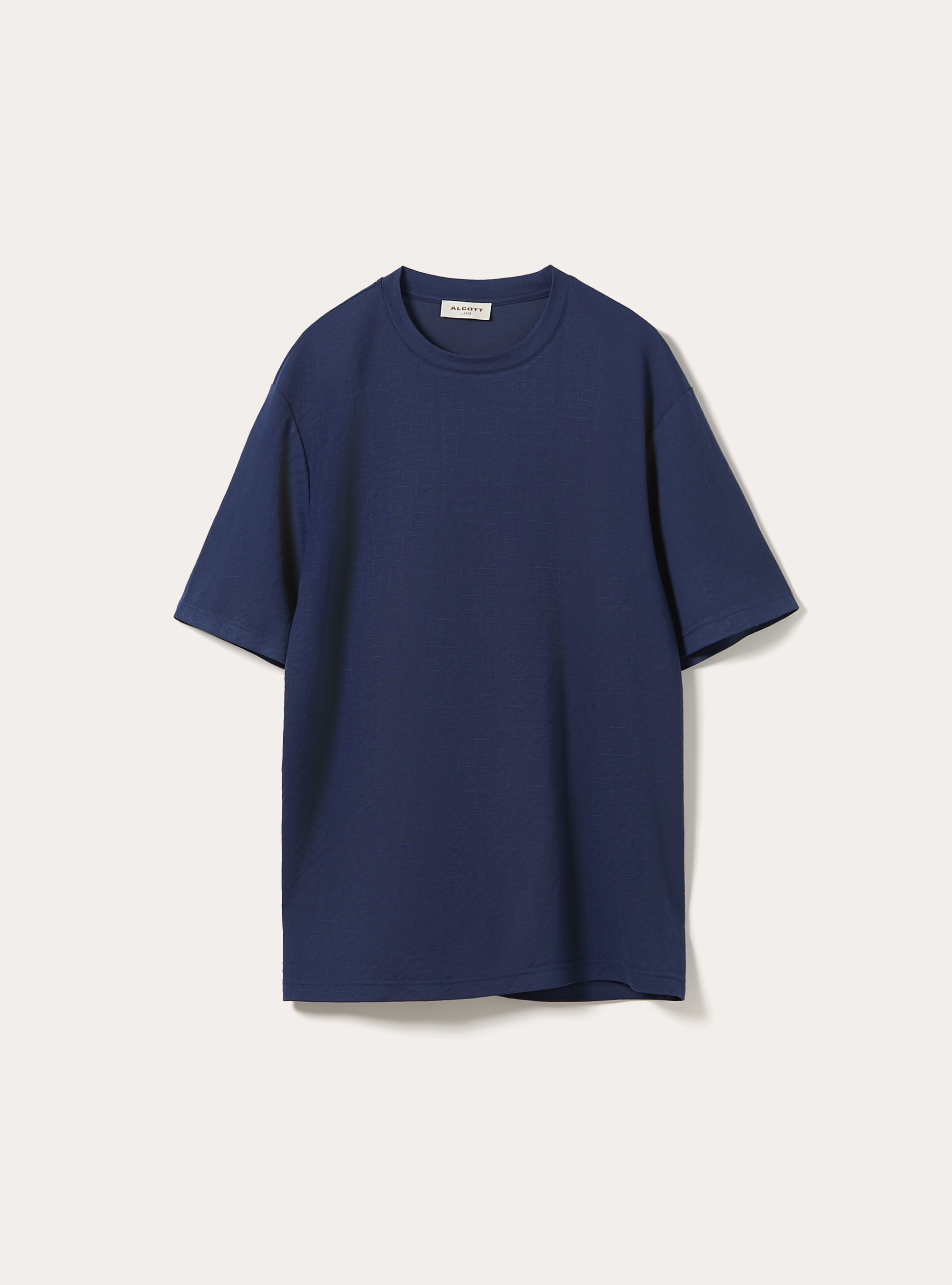 Boxy Fit Textured T-Shirt, BL2 BLUE MEDIUM