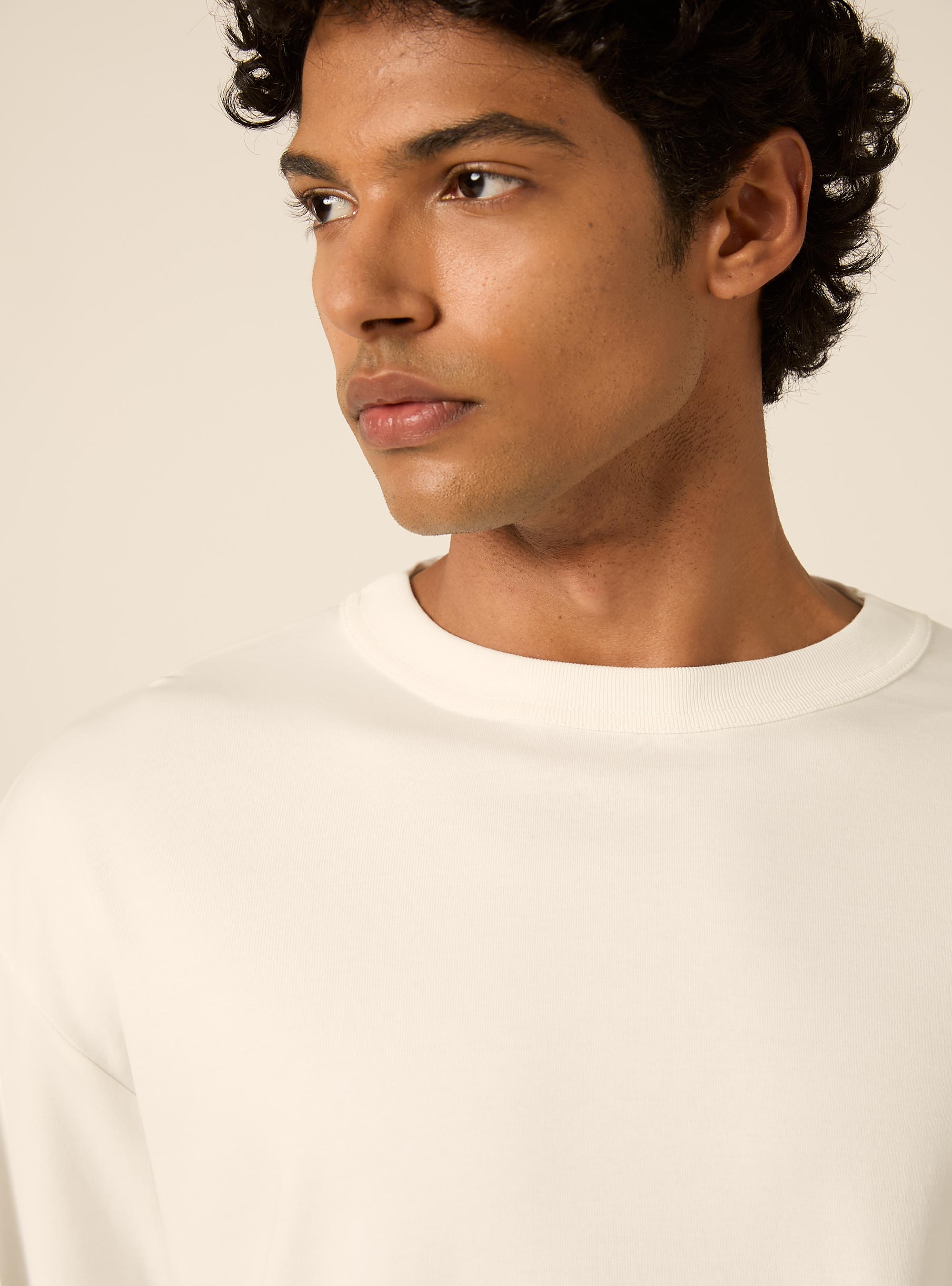 T-shirt a maniche lunghe in jersey interlock, WH2 WHITE