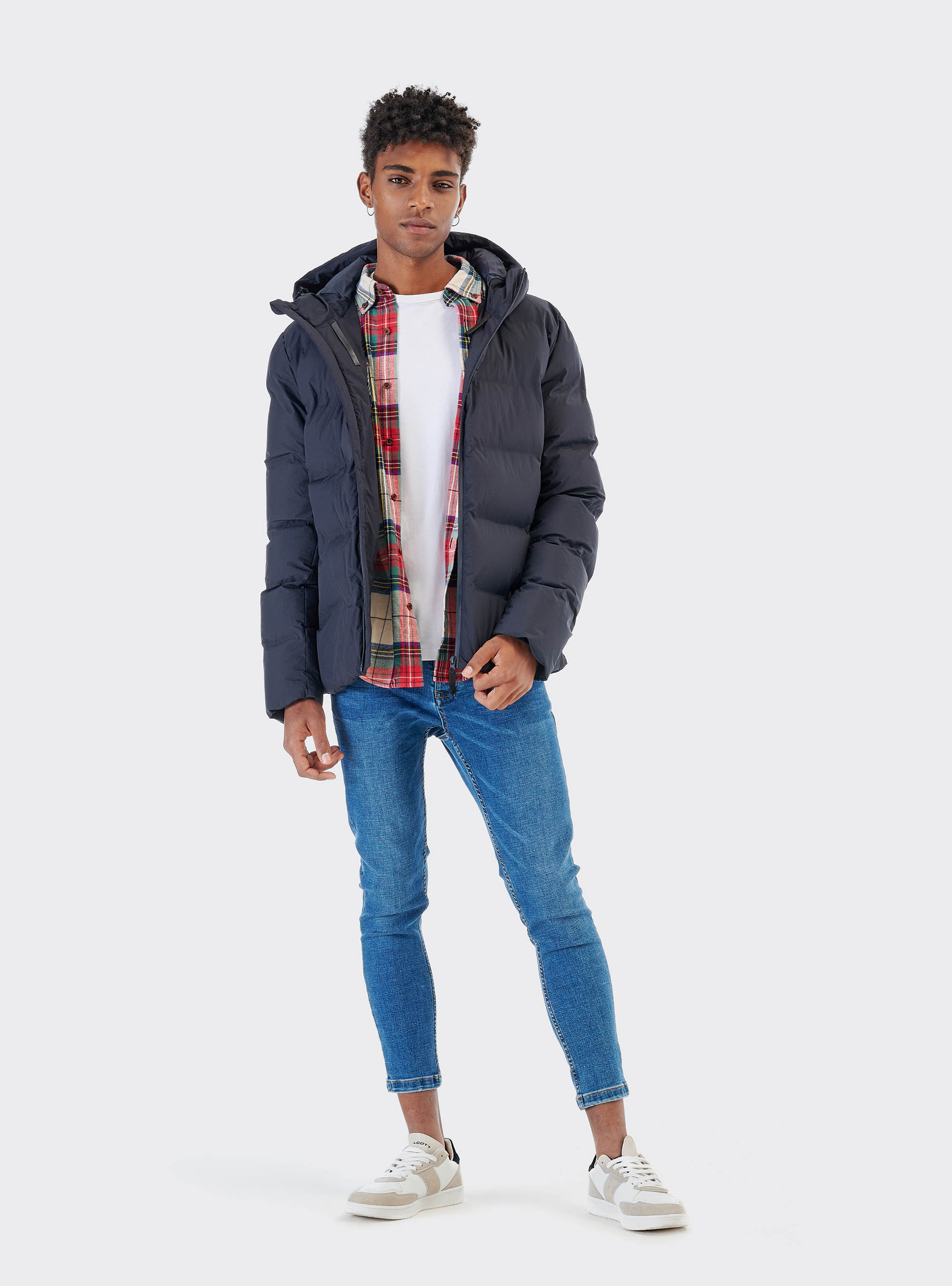 Karohemd aus nachhaltiger Baumwolle, C085 WHITE