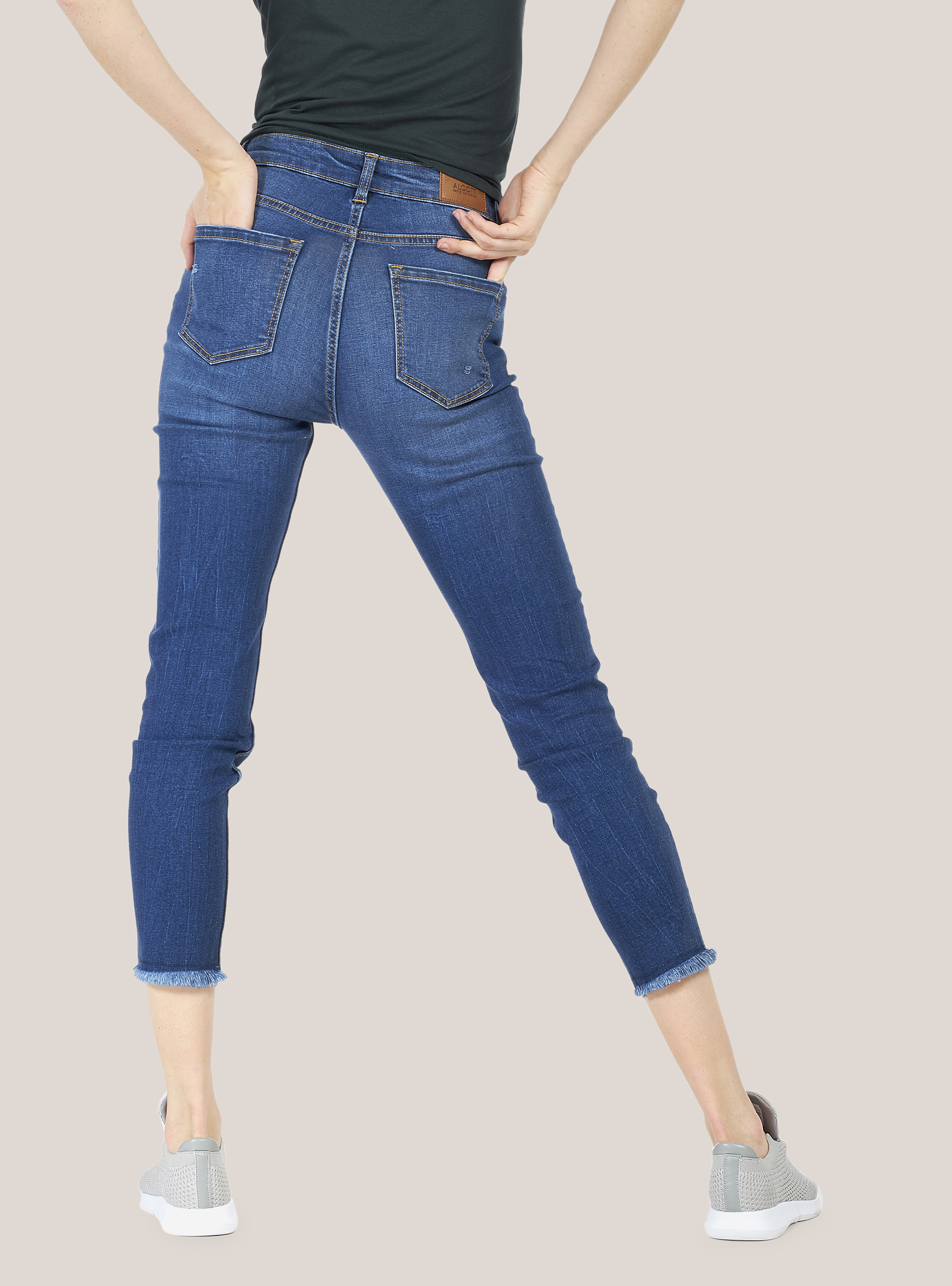 Skinny-Fit-Jeans mit hoher Taille, C241 BLUE