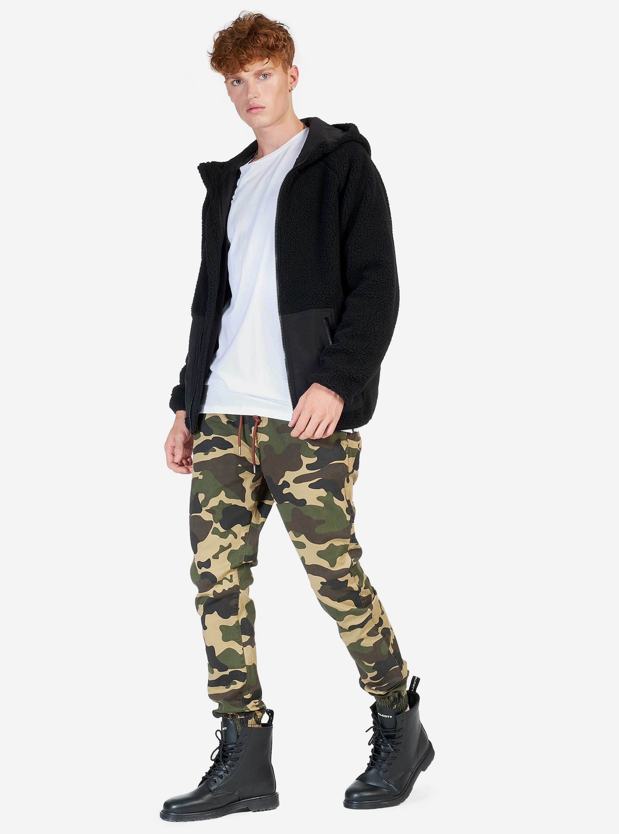 COLOR BLOCK T-SHIRT WITH SIDE ZIP, WHITE