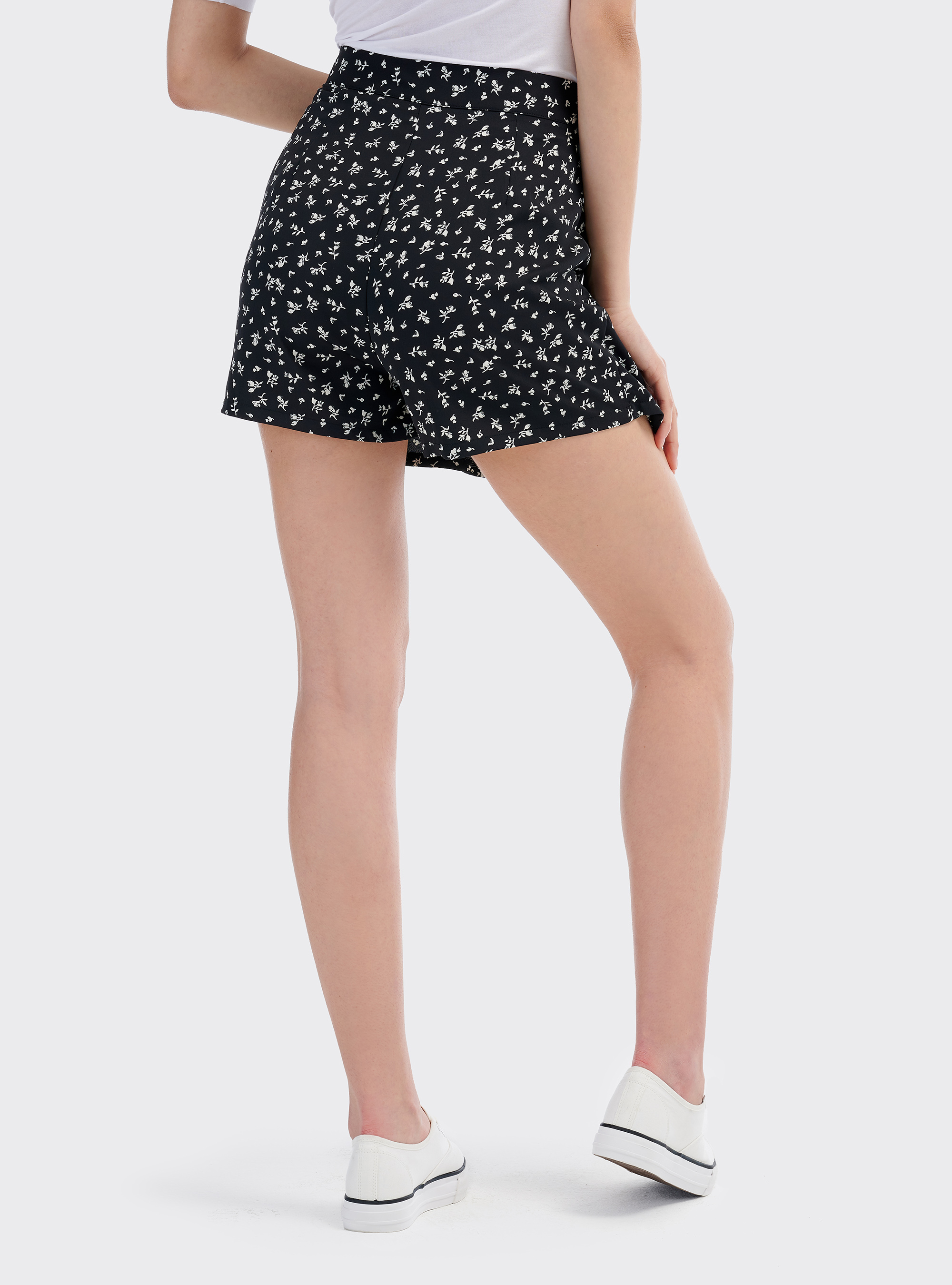 Gonna con stampa floreale, MULTICOLORE