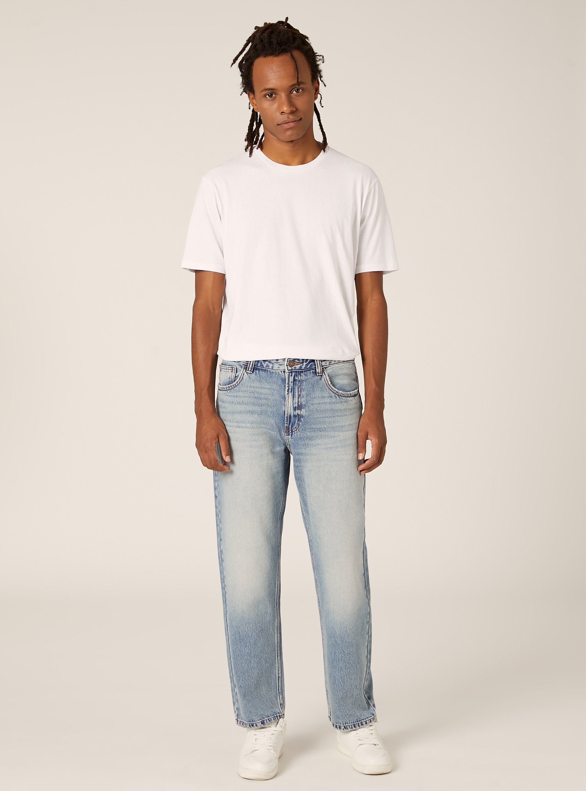 Jeans tapered fit, D005 LIGHT BLUE