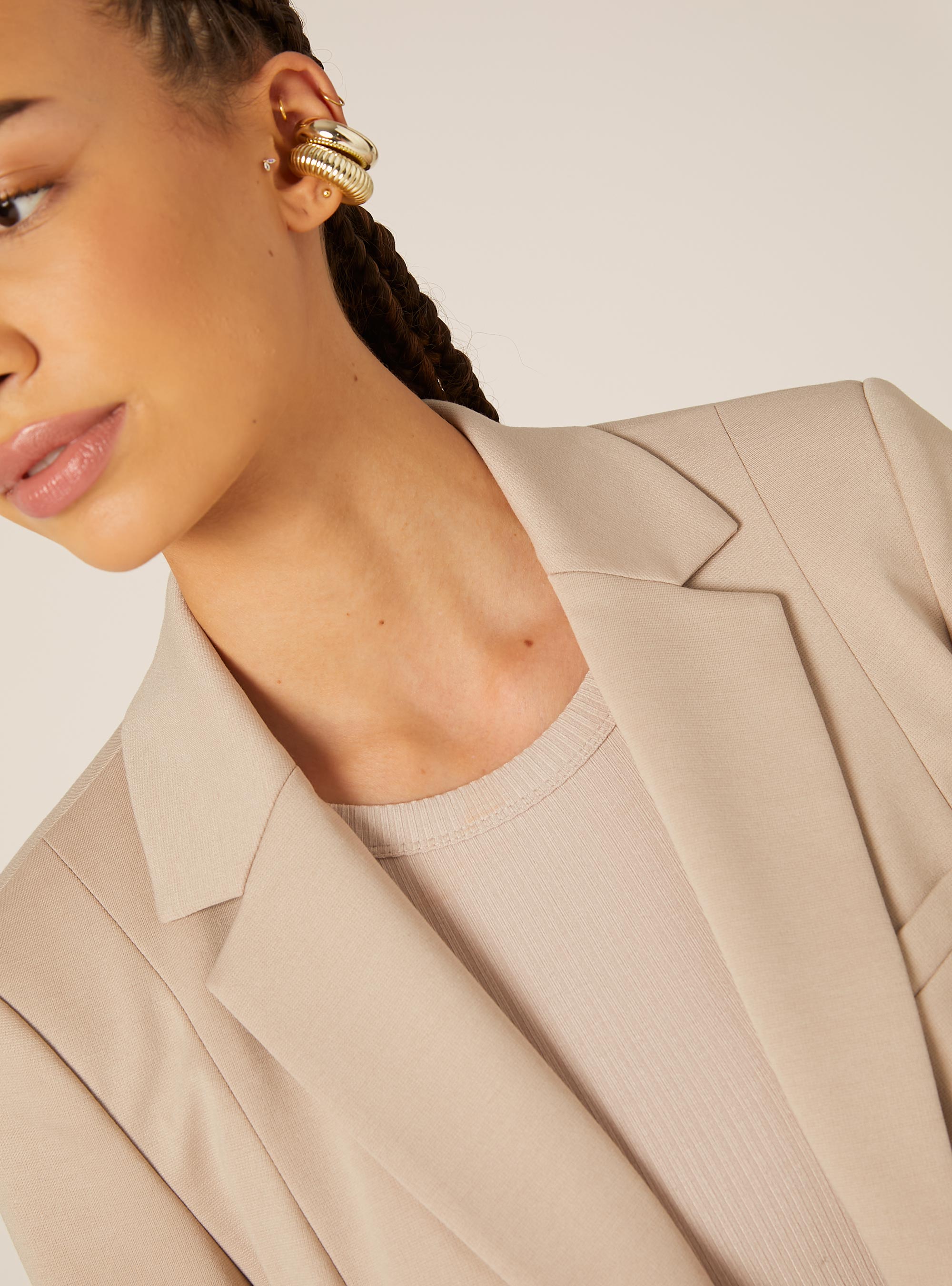 Jersey blazer, BG3 BEIGE LIGHT