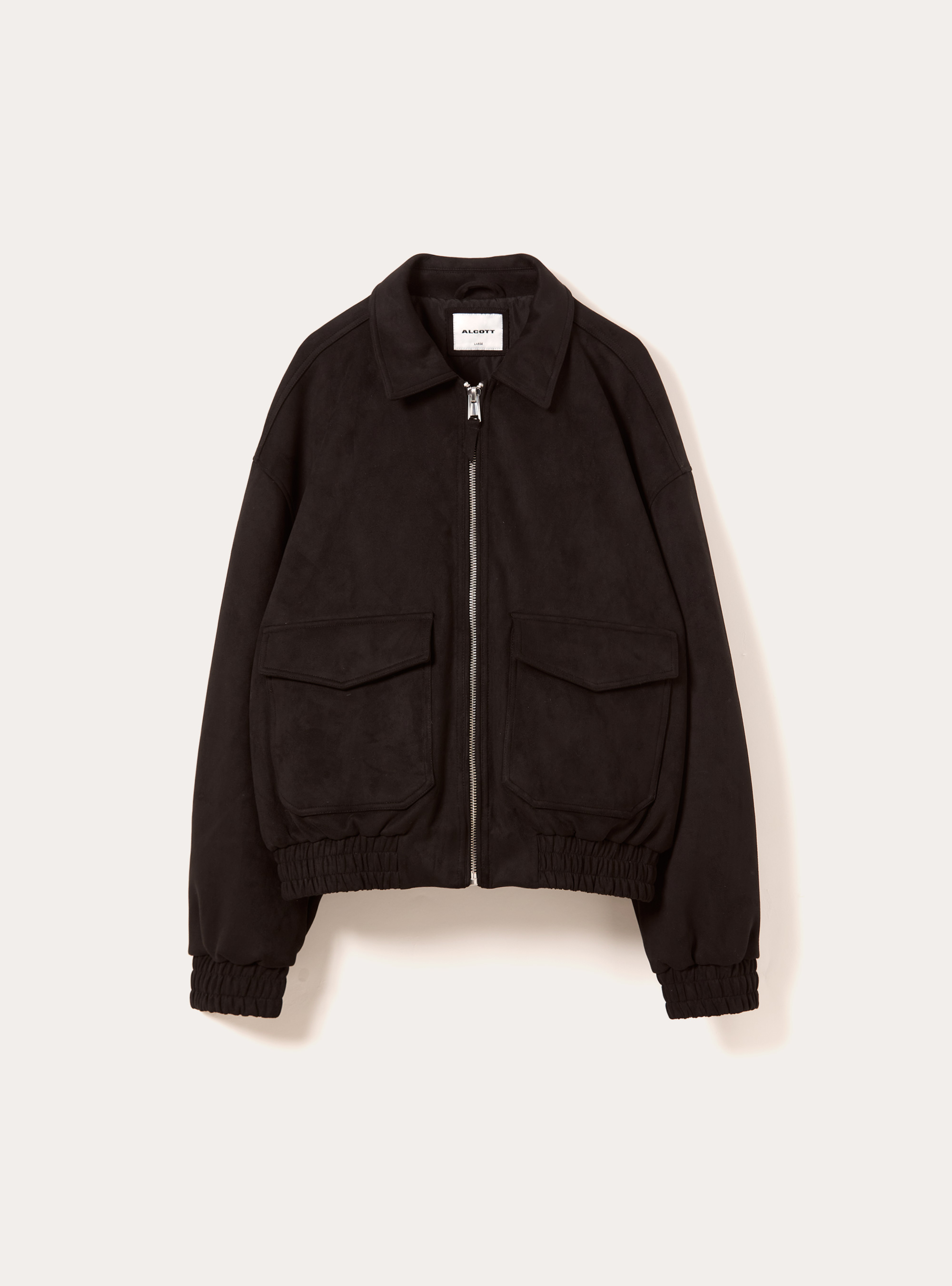 Bomber effetto camoscio boxy fit, BK1 BLACK