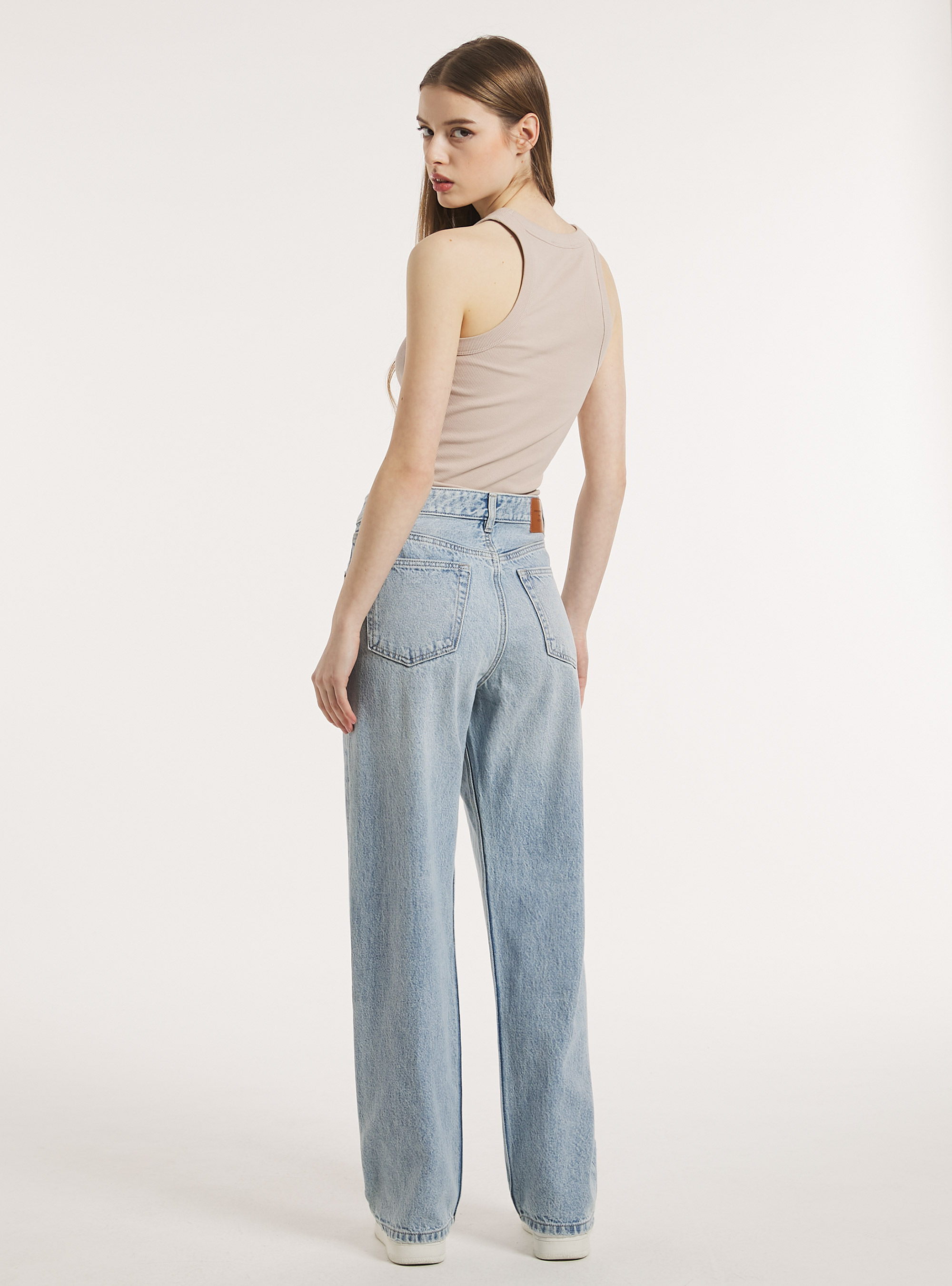 Jeans loose straight fit, D006 AZURE