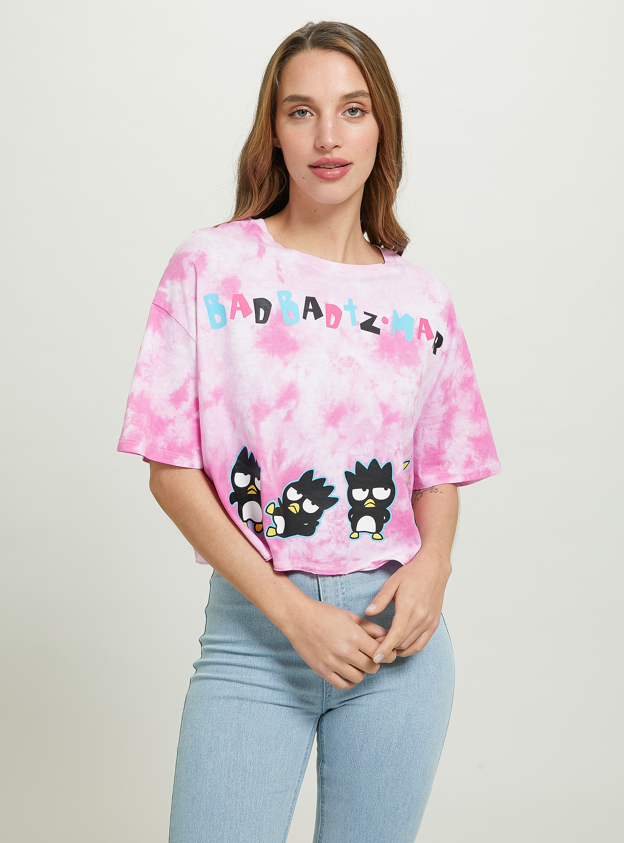 Badtz-Maru / Alcott cropped T-shirt, WH3 WHITE