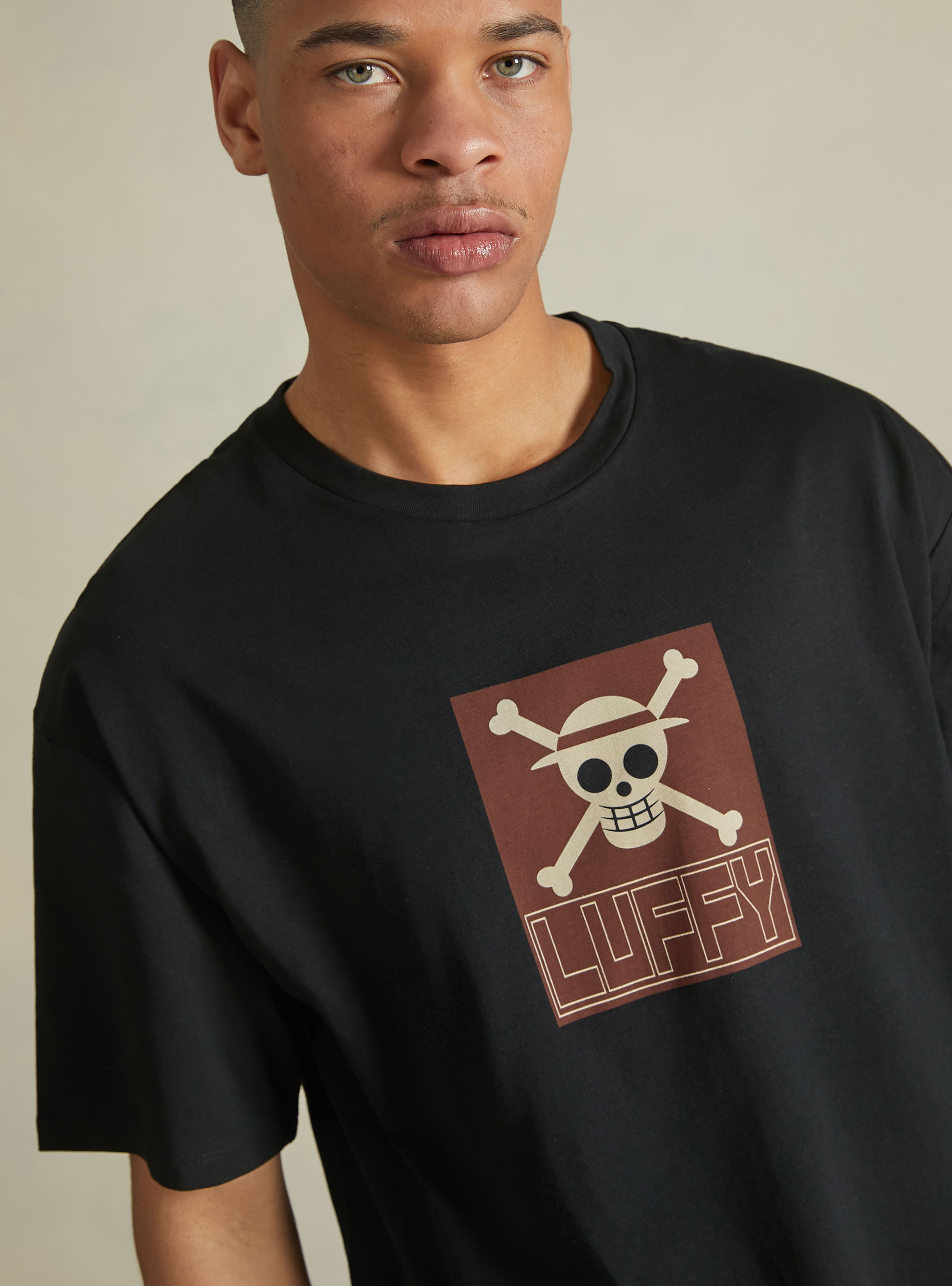 One Piece / Alcott oversized T-shirt, BK1 BLACK