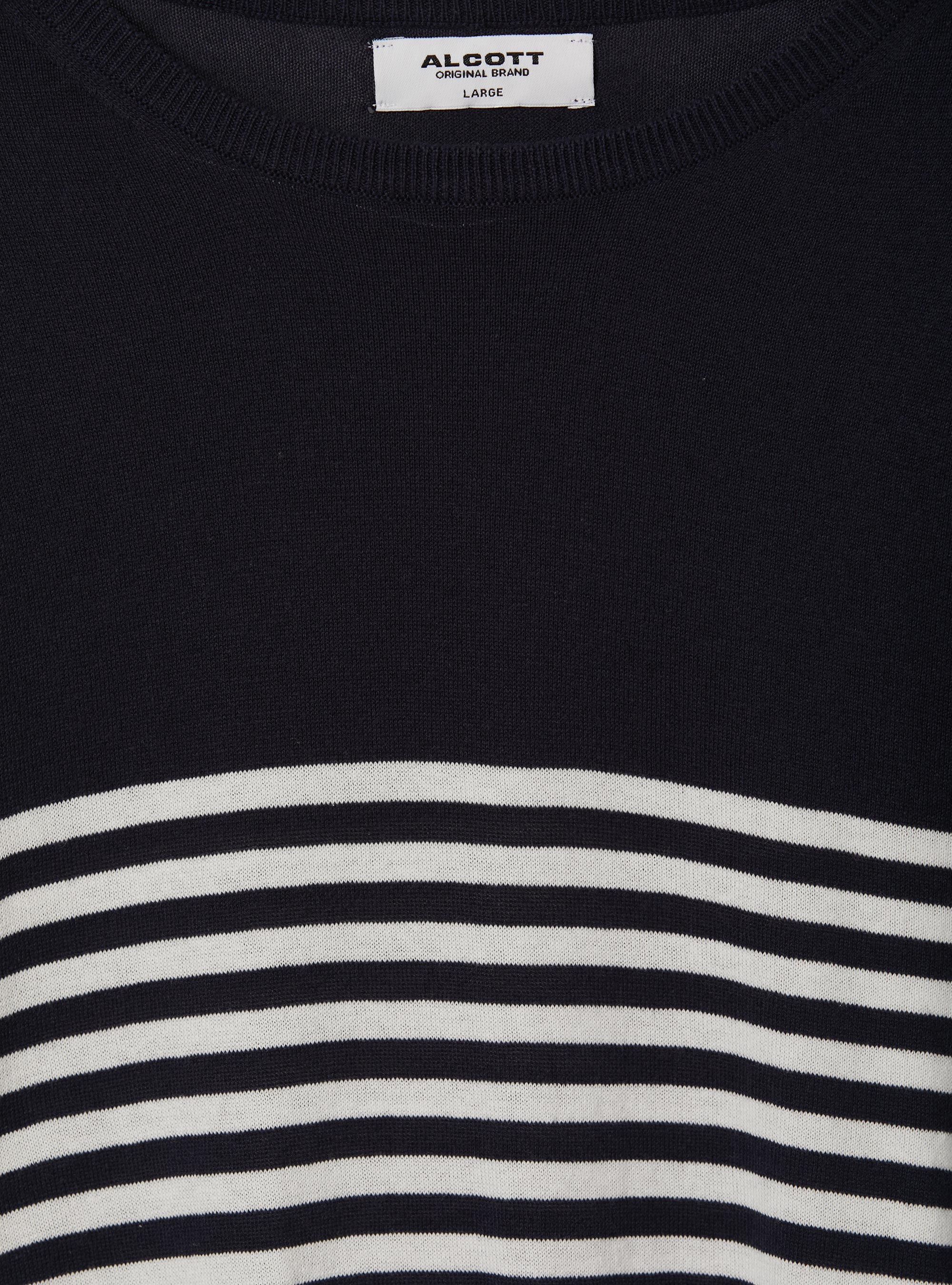 Short-sleeved cotton pullover, MULTICOLOR