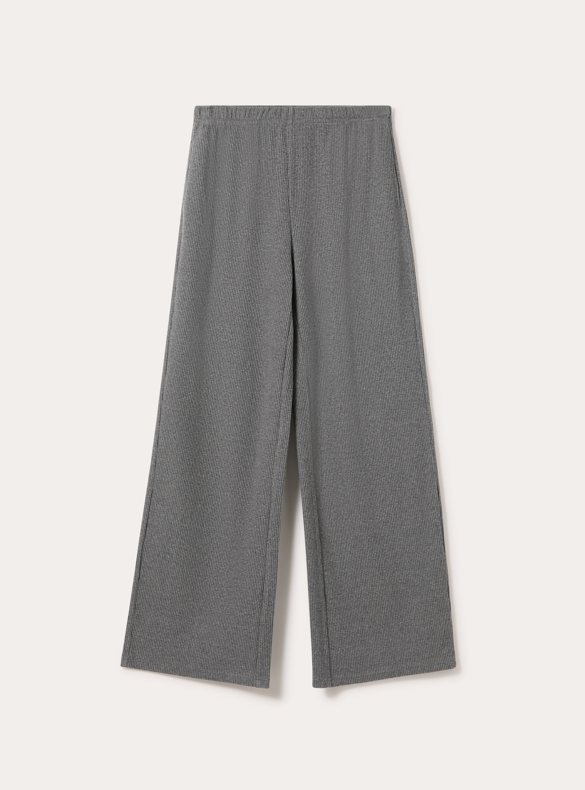 Pantaloni in maglia a coste, MGY2 GREY MEL MEDIUM