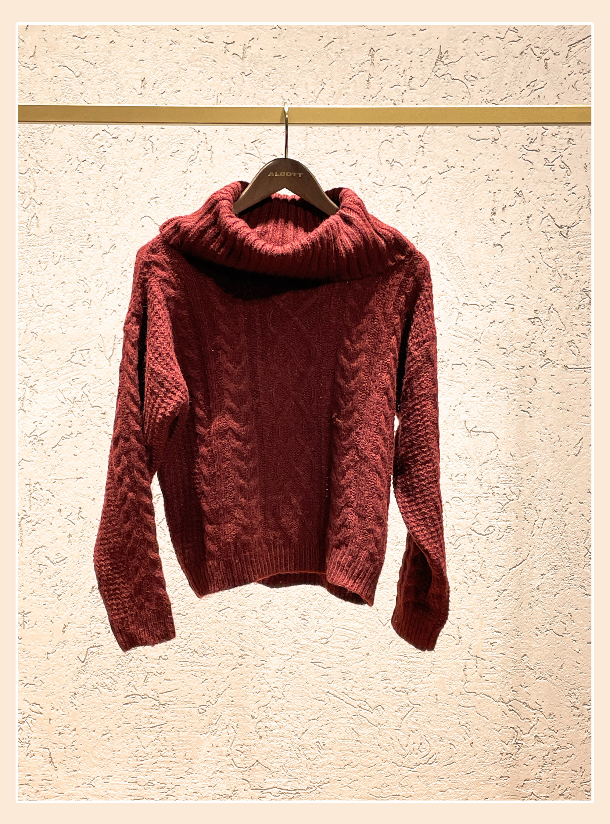 Pullover a collo alto ONE WAY, BORDEAUX