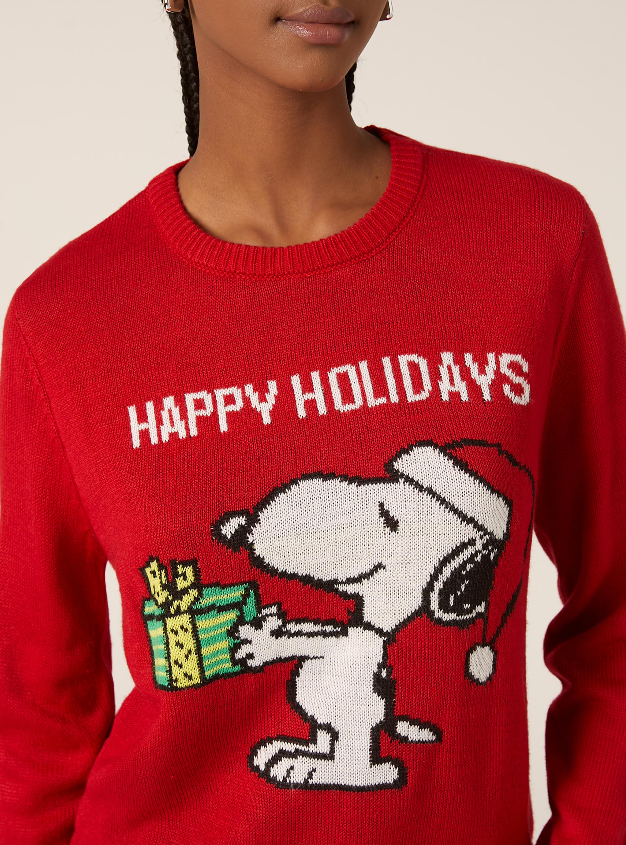 Peanuts x Christmas Alcott Collection pullover, RD2 RED MEDIUM
