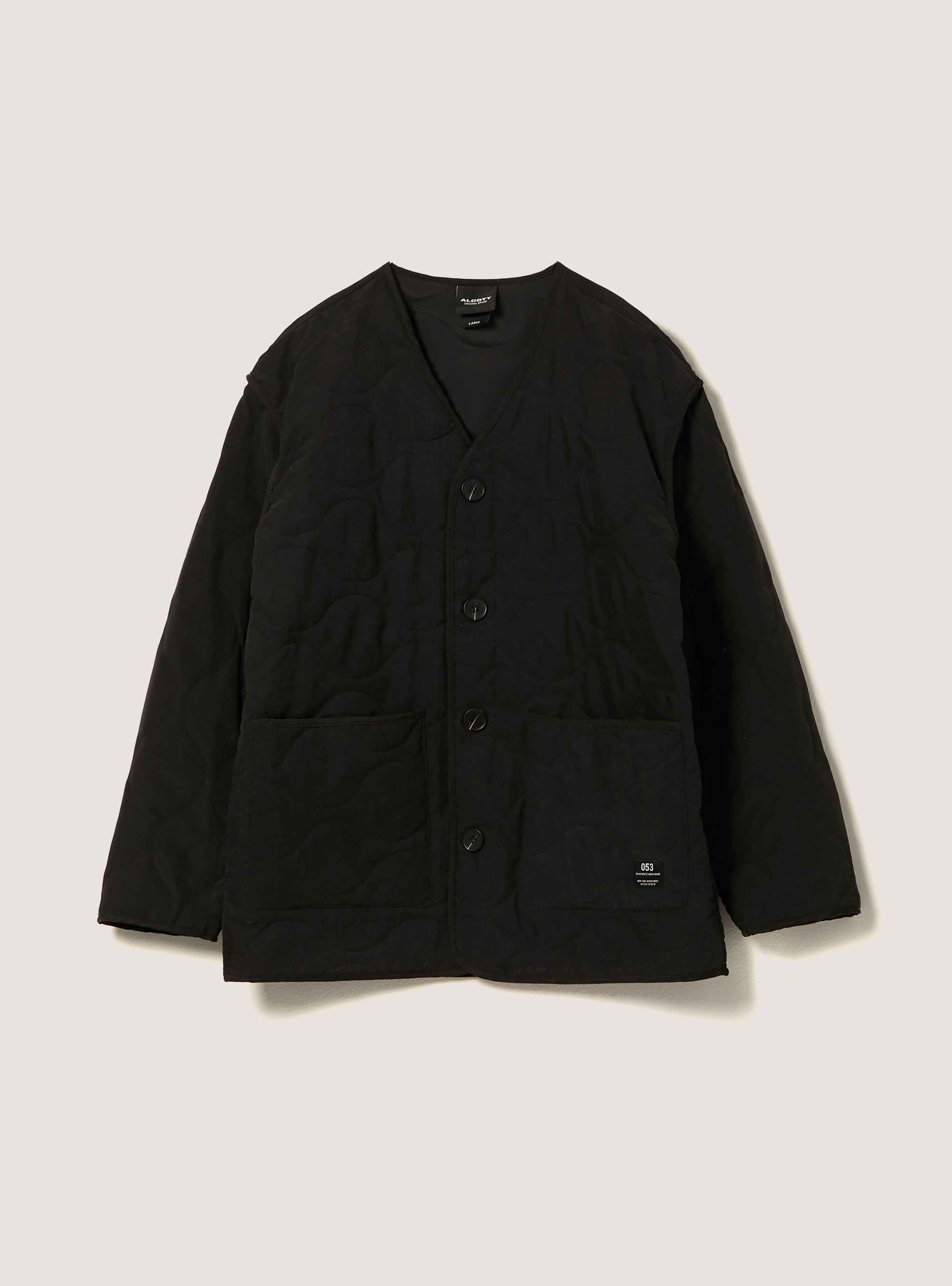 Quilted jacket with recycled padding, BK1 BLACK