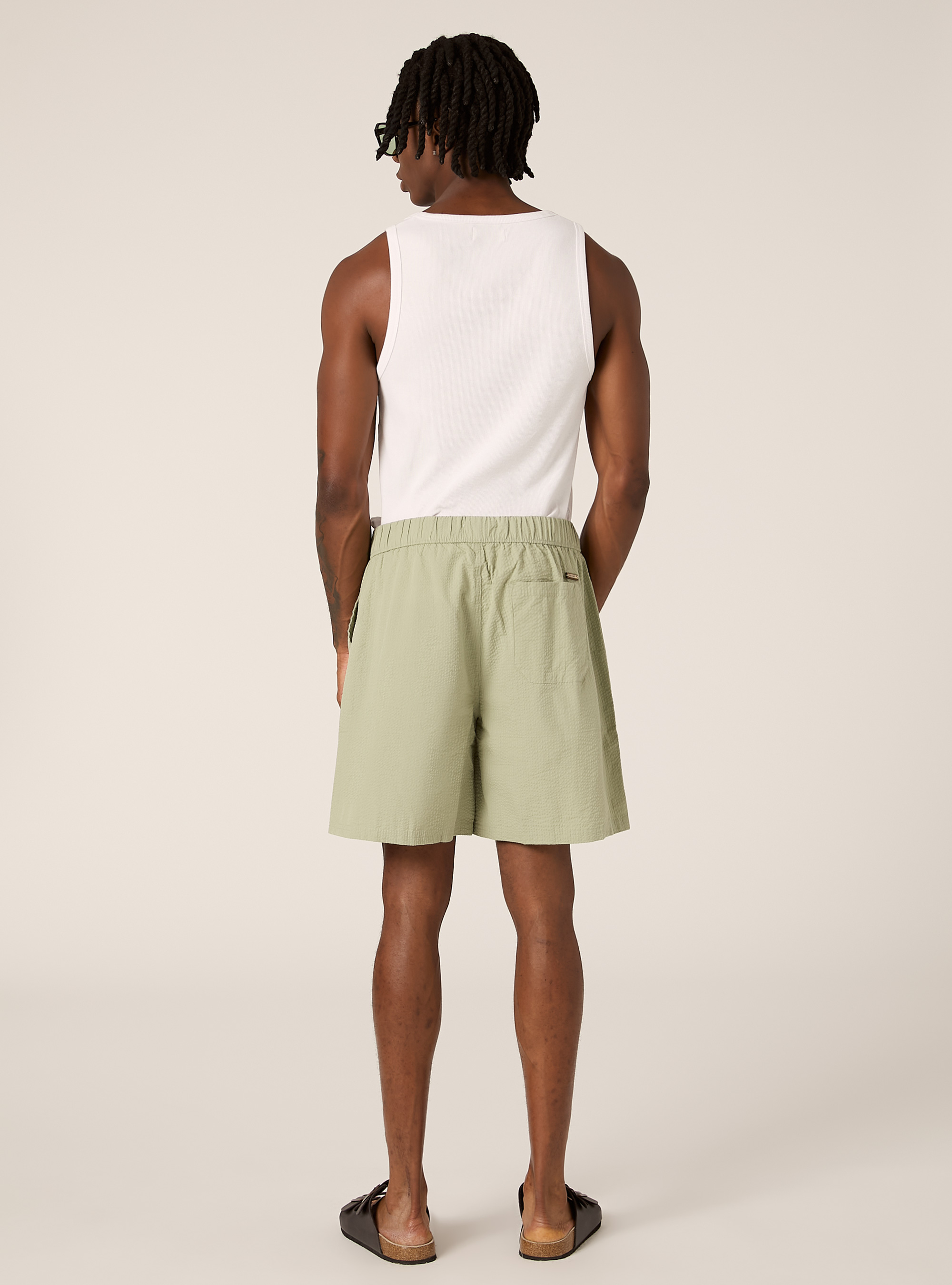 Seersucker Bermuda Shorts, SG3 SAGE LIGHT